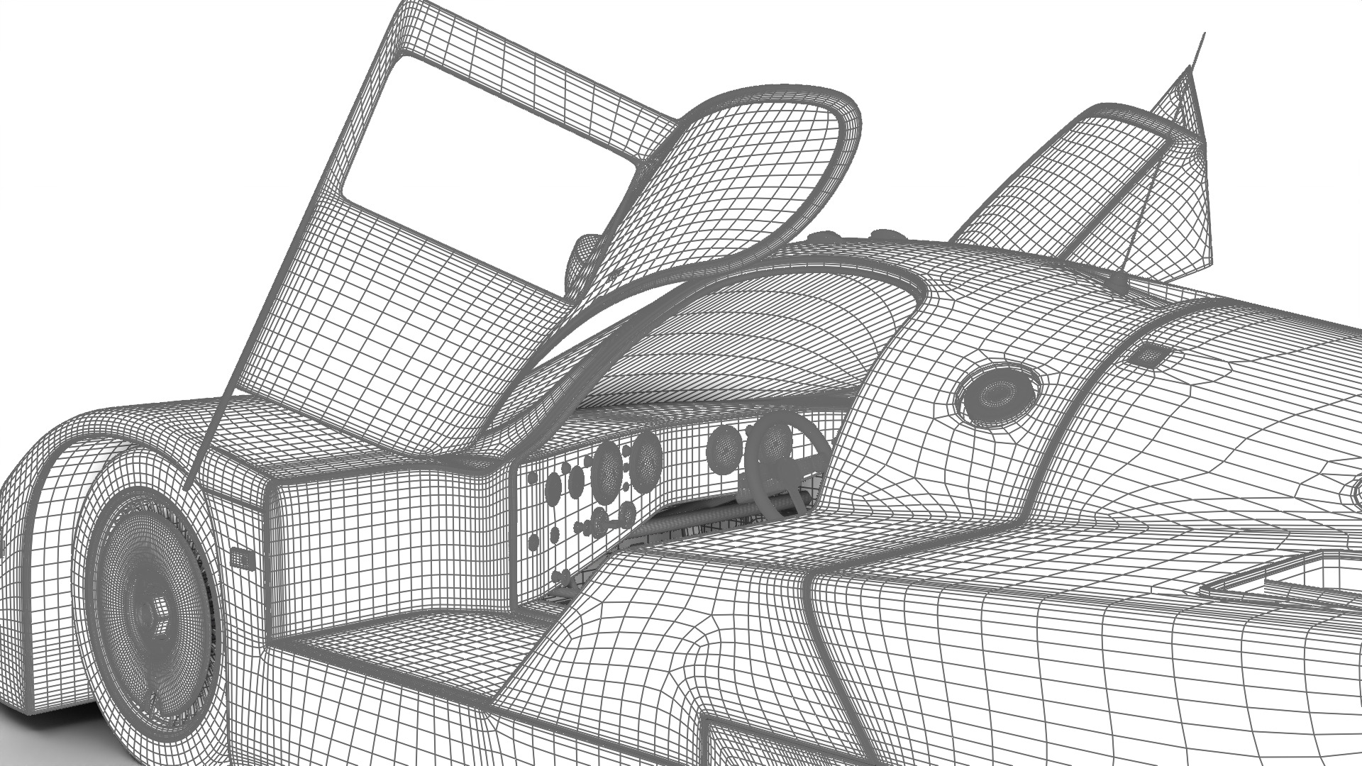 Porsche 956 Group C 1982 Kenwood Kremer Racing HQ 3d model  3D model_42