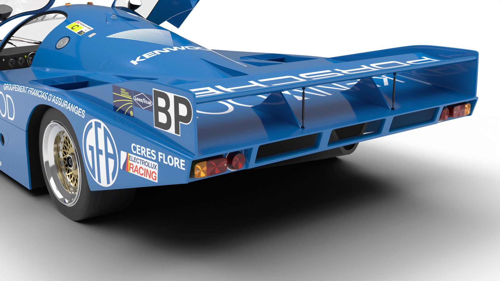 Porsche 956 Group C 1982 Kenwood Kremer Racing HQ 3d model  3D model_5