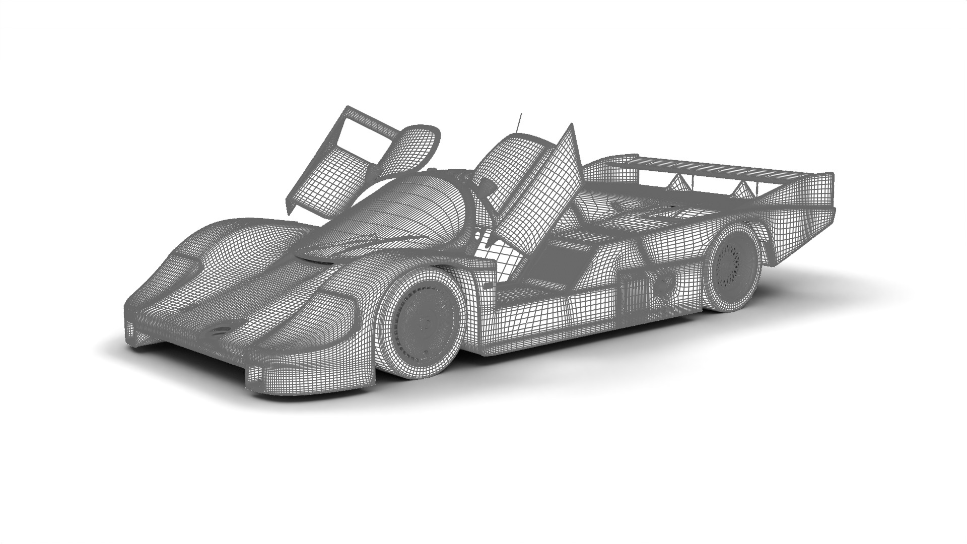 Porsche 956 Group C 1982 Kenwood Kremer Racing HQ 3d model  3D model_27