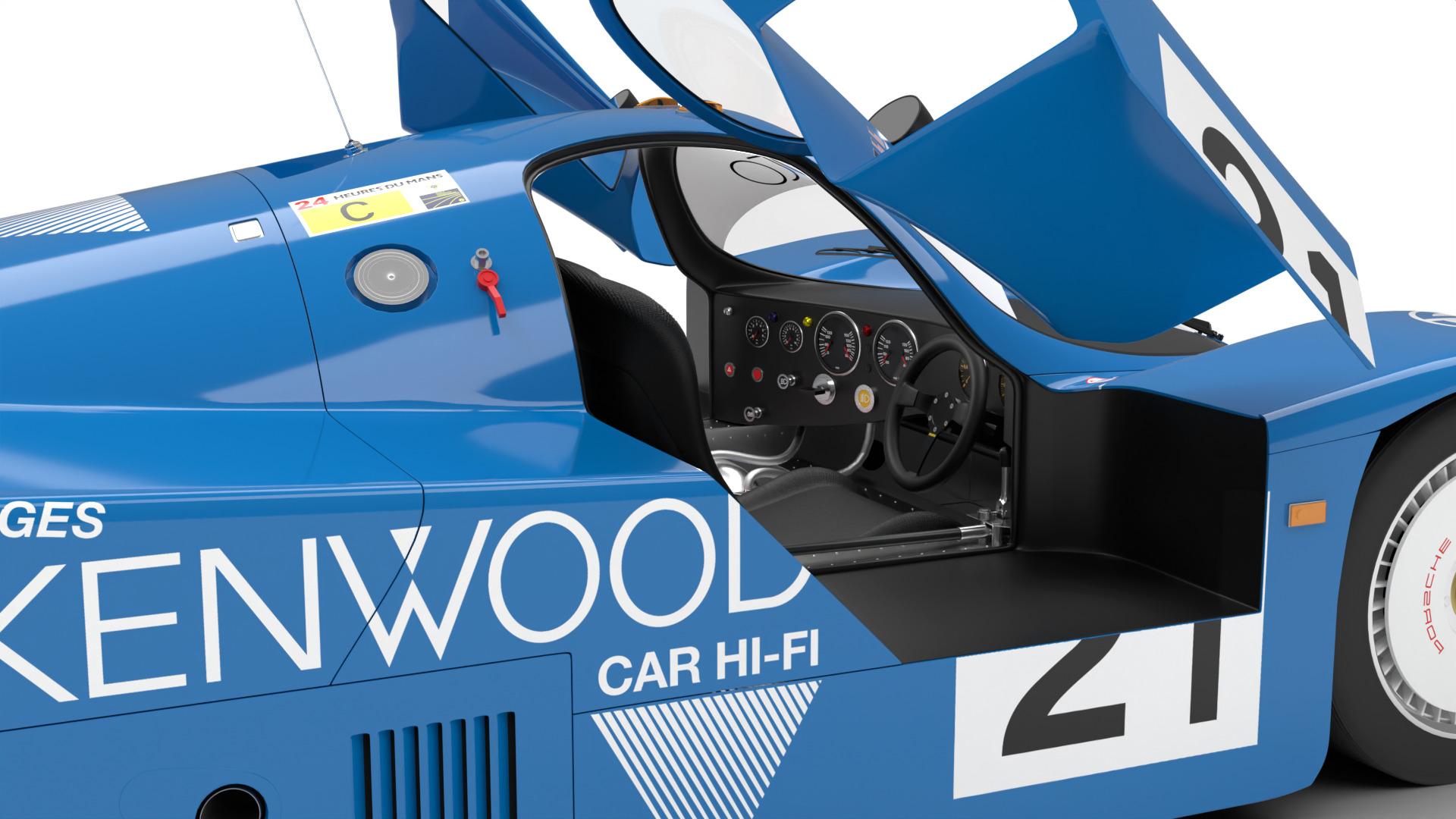 Porsche 956 Group C 1982 Kenwood Kremer Racing HQ 3d model  3D model_9