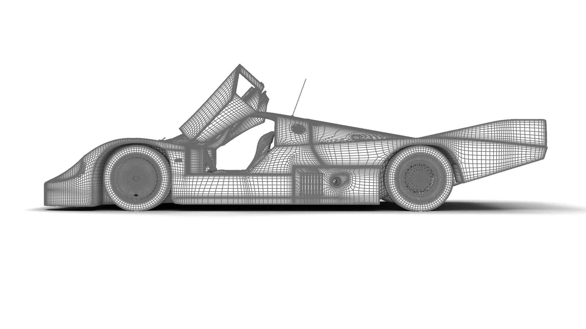Porsche 956 Group C 1982 Kenwood Kremer Racing HQ 3d model  3D model_37