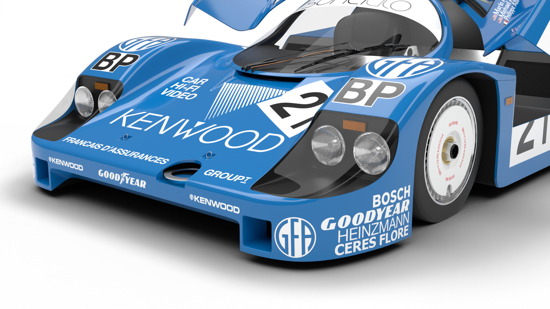 Porsche 956 Group C 1982 Kenwood Kremer Racing HQ 3d model  3D model_4