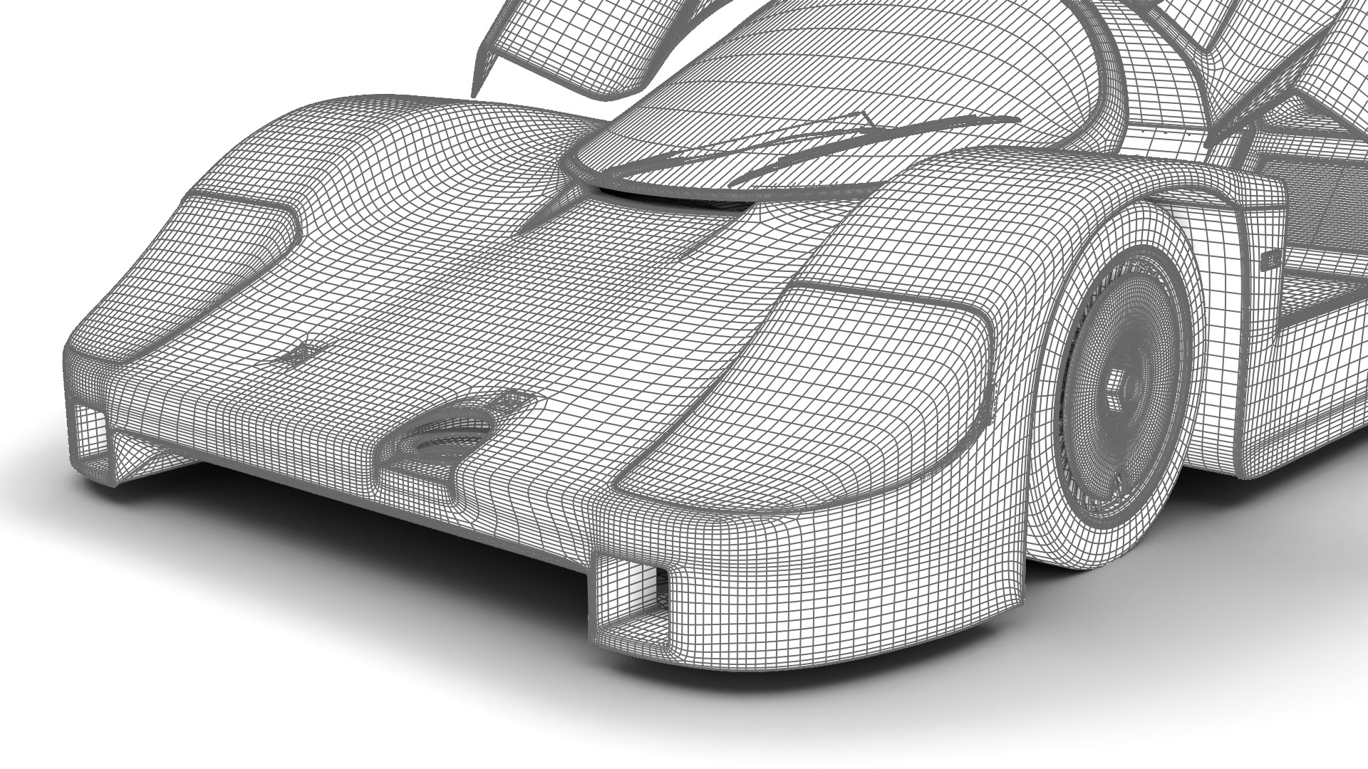 Porsche 956 Group C 1982 Kenwood Kremer Racing HQ 3d model  3D model_29