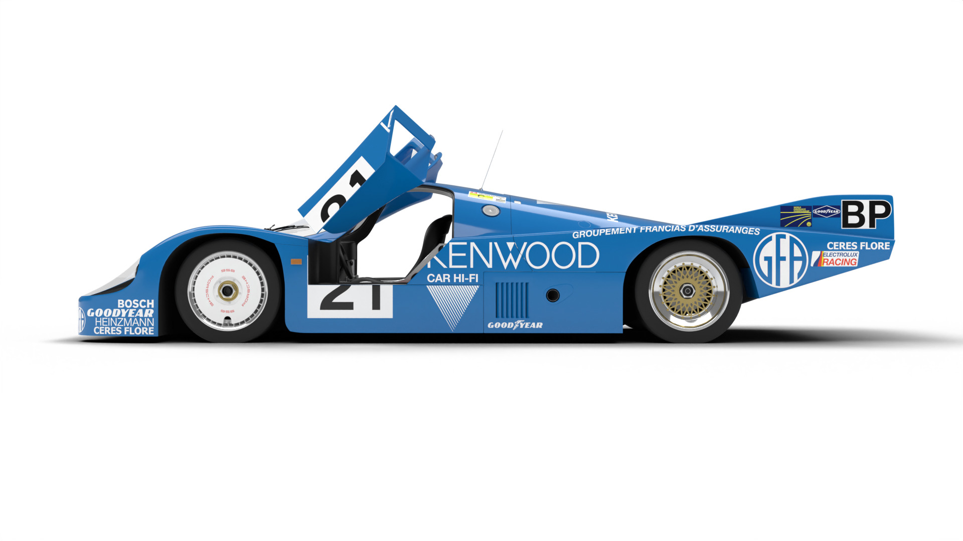Porsche 956 Group C 1982 Kenwood Kremer Racing HQ 3d model  3D model_12