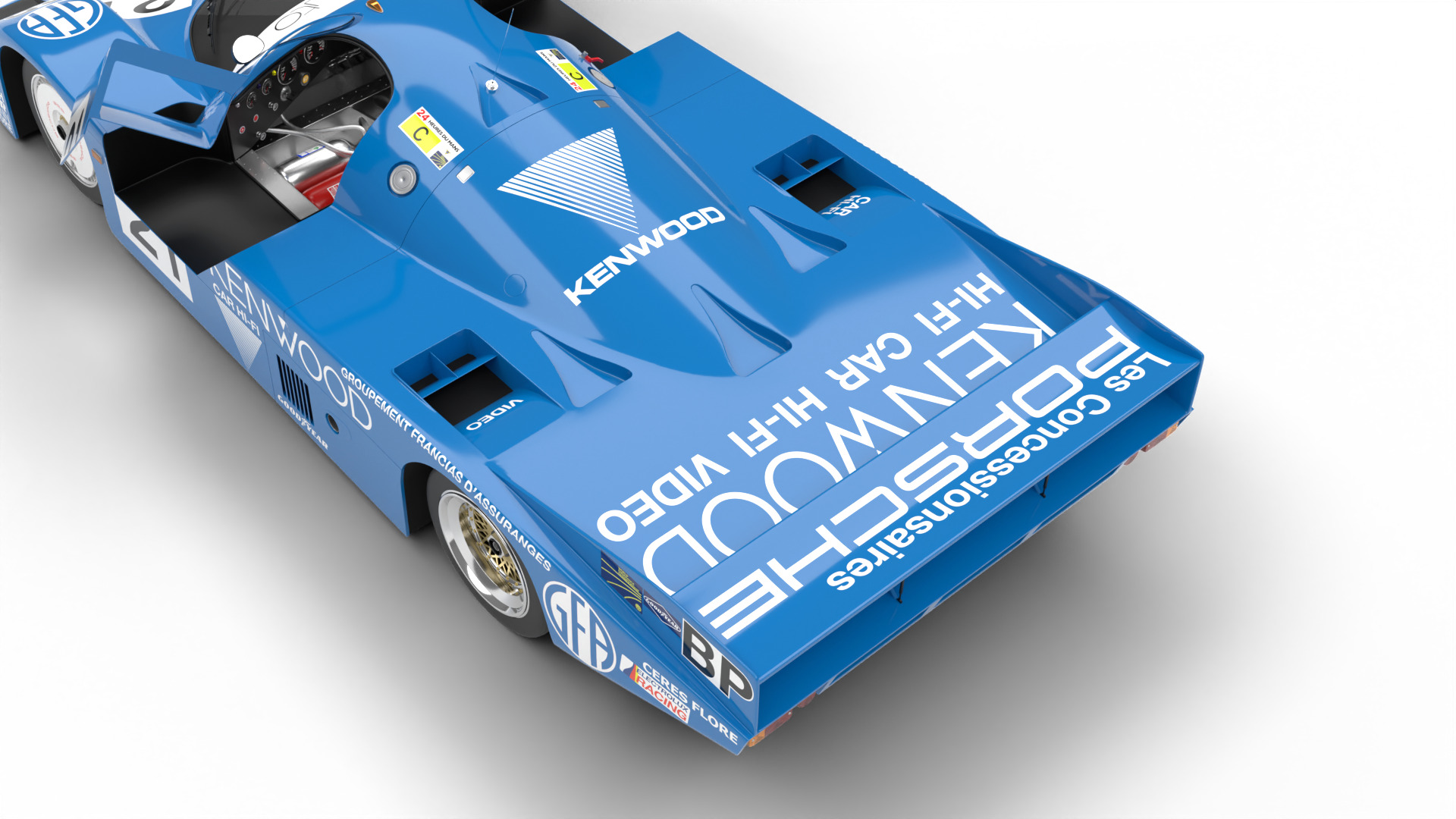 Porsche 956 Group C 1982 Kenwood Kremer Racing HQ 3d model  3D model_11