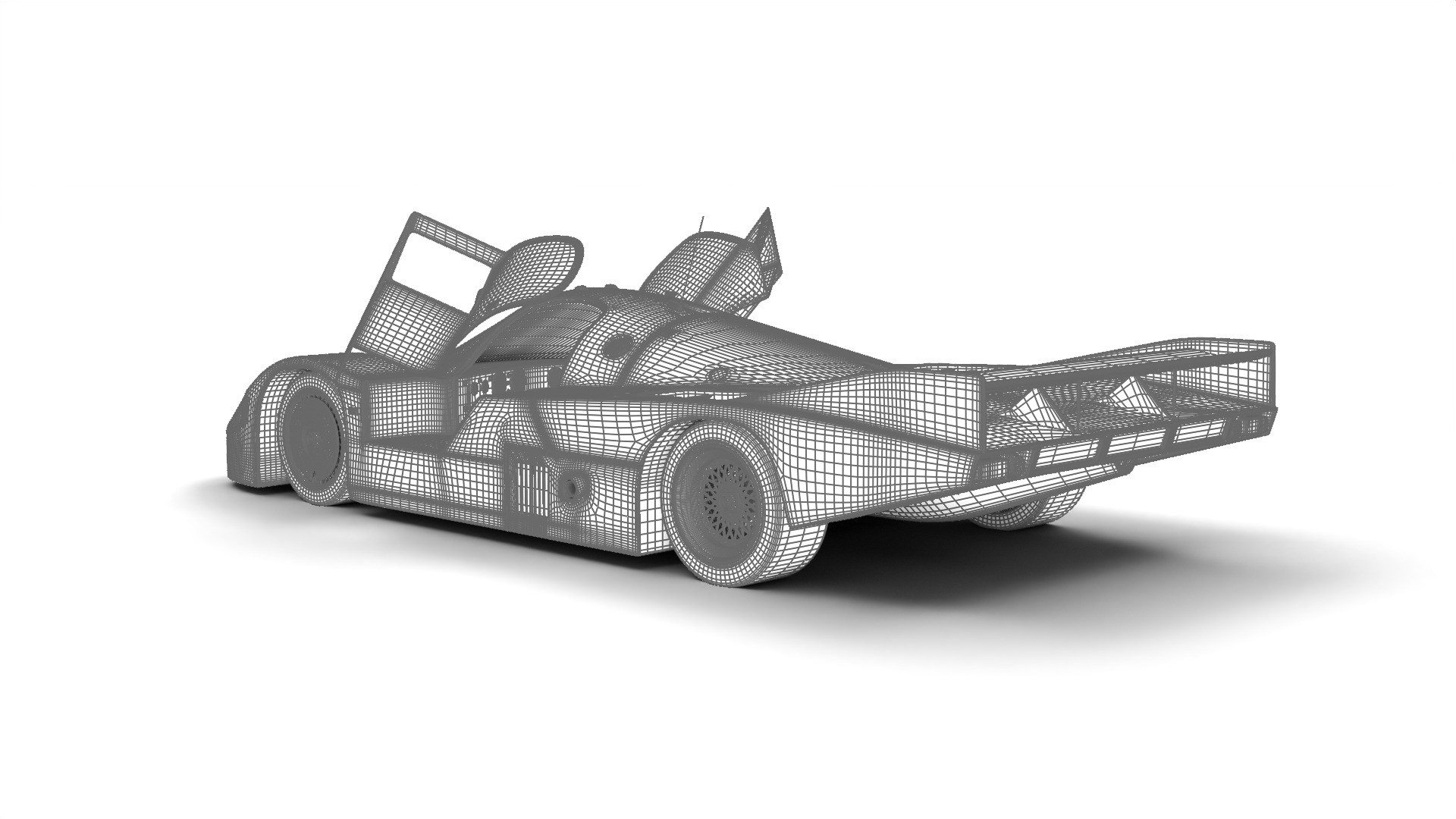 Porsche 956 Group C 1982 Kenwood Kremer Racing HQ 3d model  3D model_28