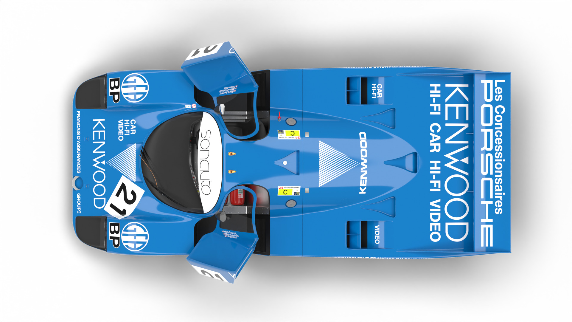 Porsche 956 Group C 1982 Kenwood Kremer Racing HQ 3d model  3D model_15