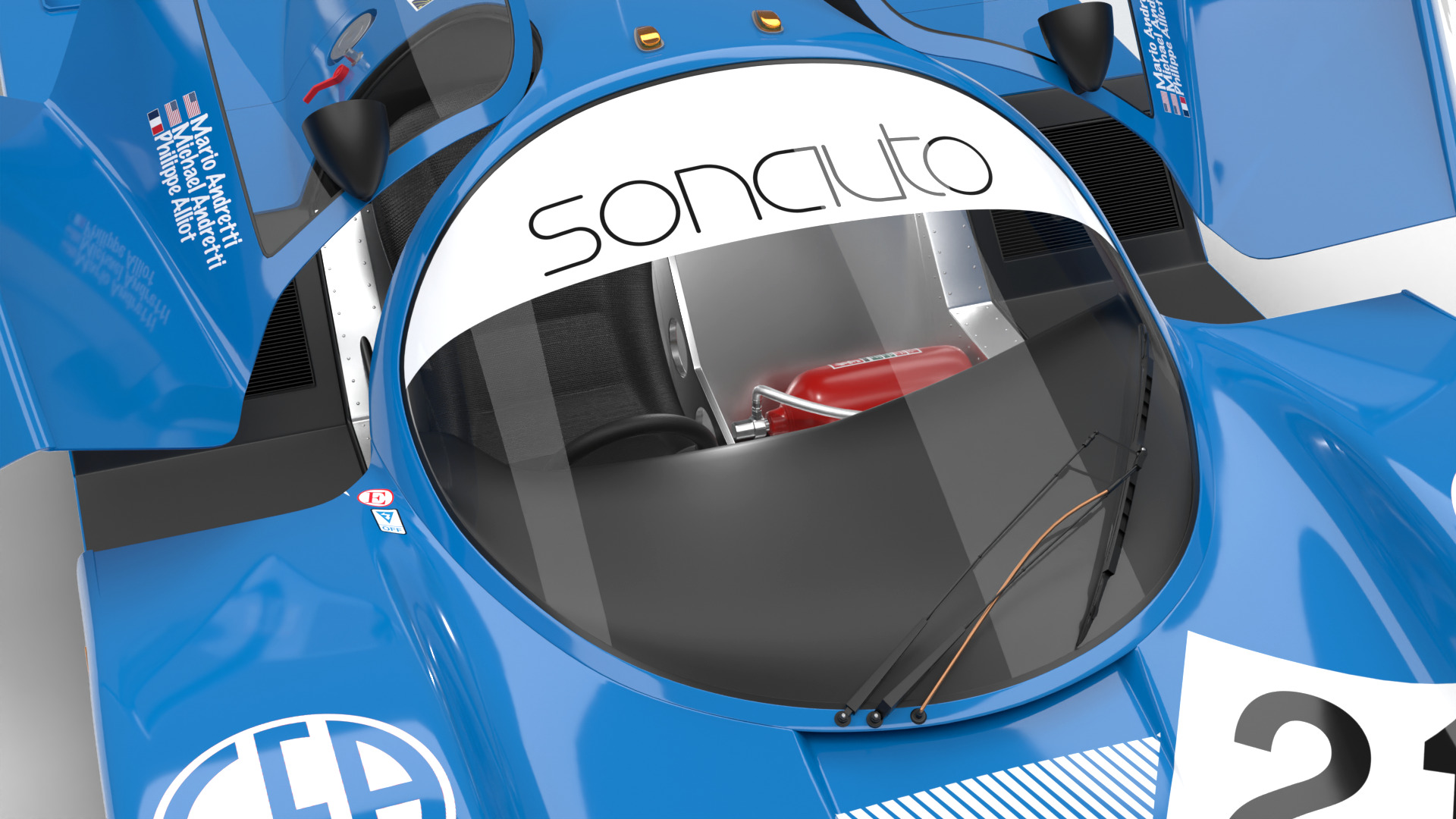 Porsche 956 Group C 1982 Kenwood Kremer Racing HQ 3d model  3D model_7