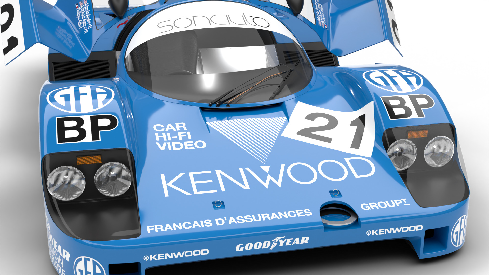 Porsche 956 Group C 1982 Kenwood Kremer Racing HQ 3d model  3D model_8
