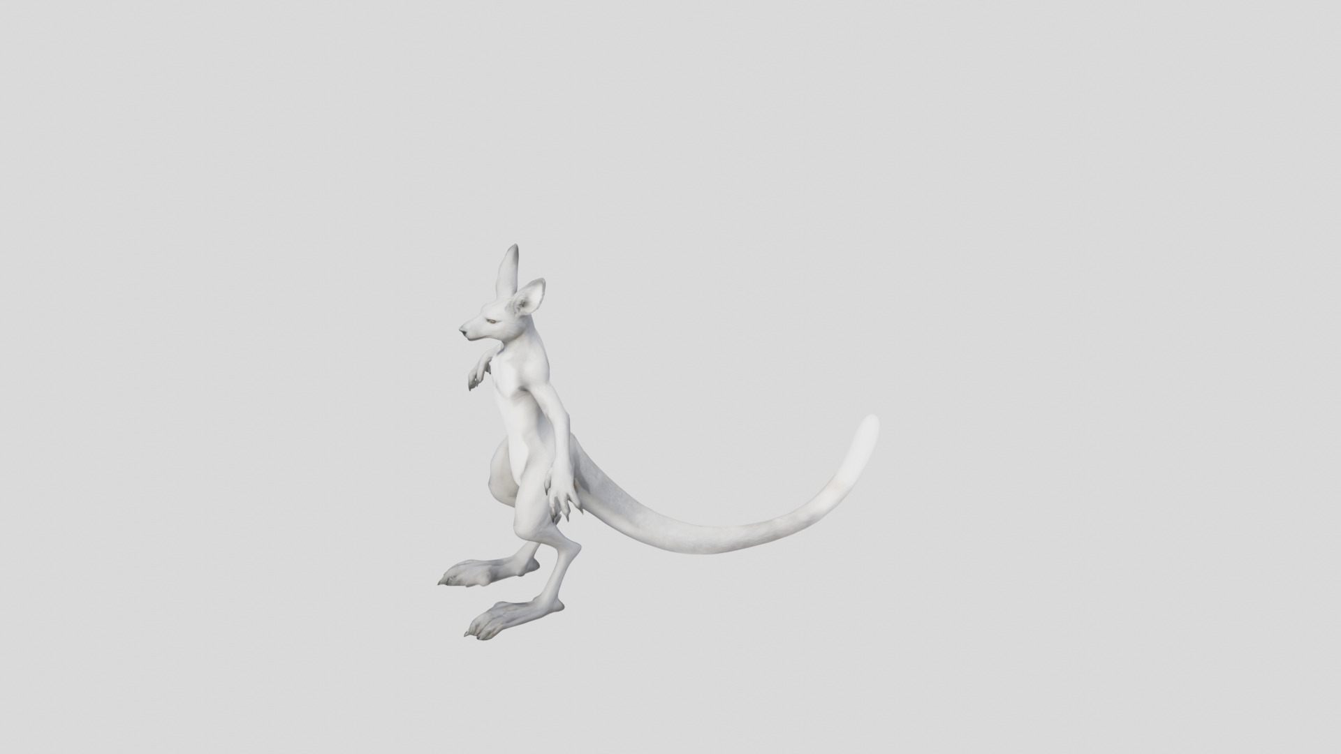 Anthro Kangaroo Fox Character Low-poly 3D model_5