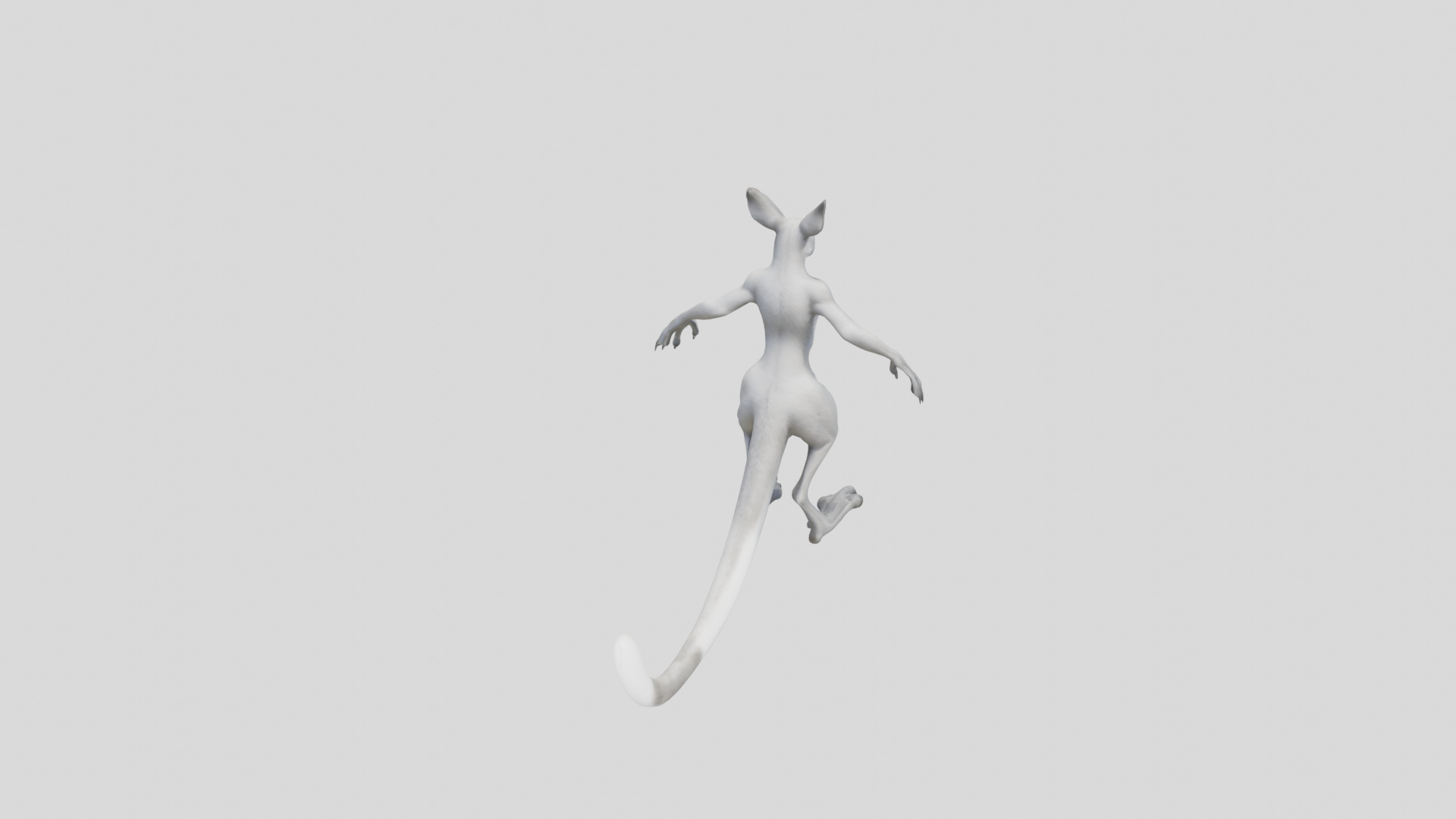 Anthro Kangaroo Fox Character Low-poly 3D model_14