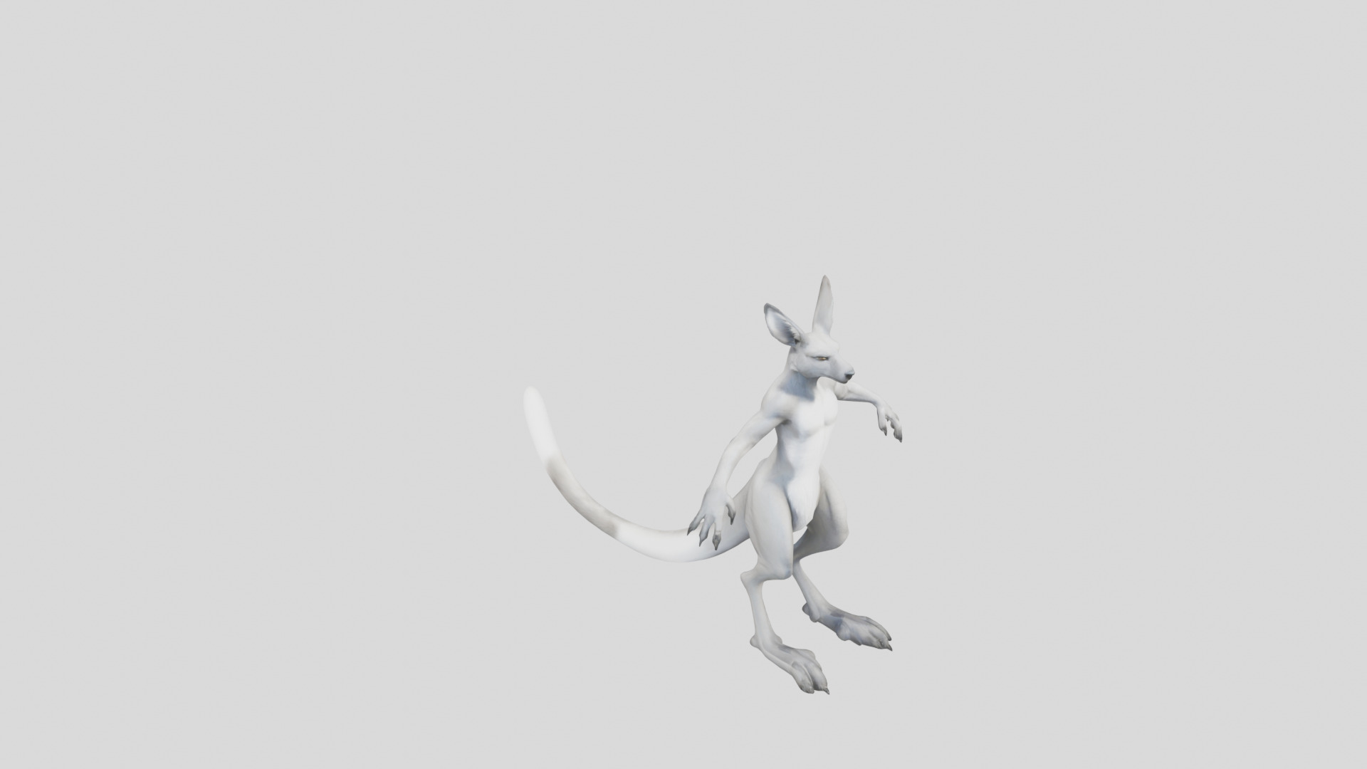 Anthro Kangaroo Fox Character Low-poly 3D model_9