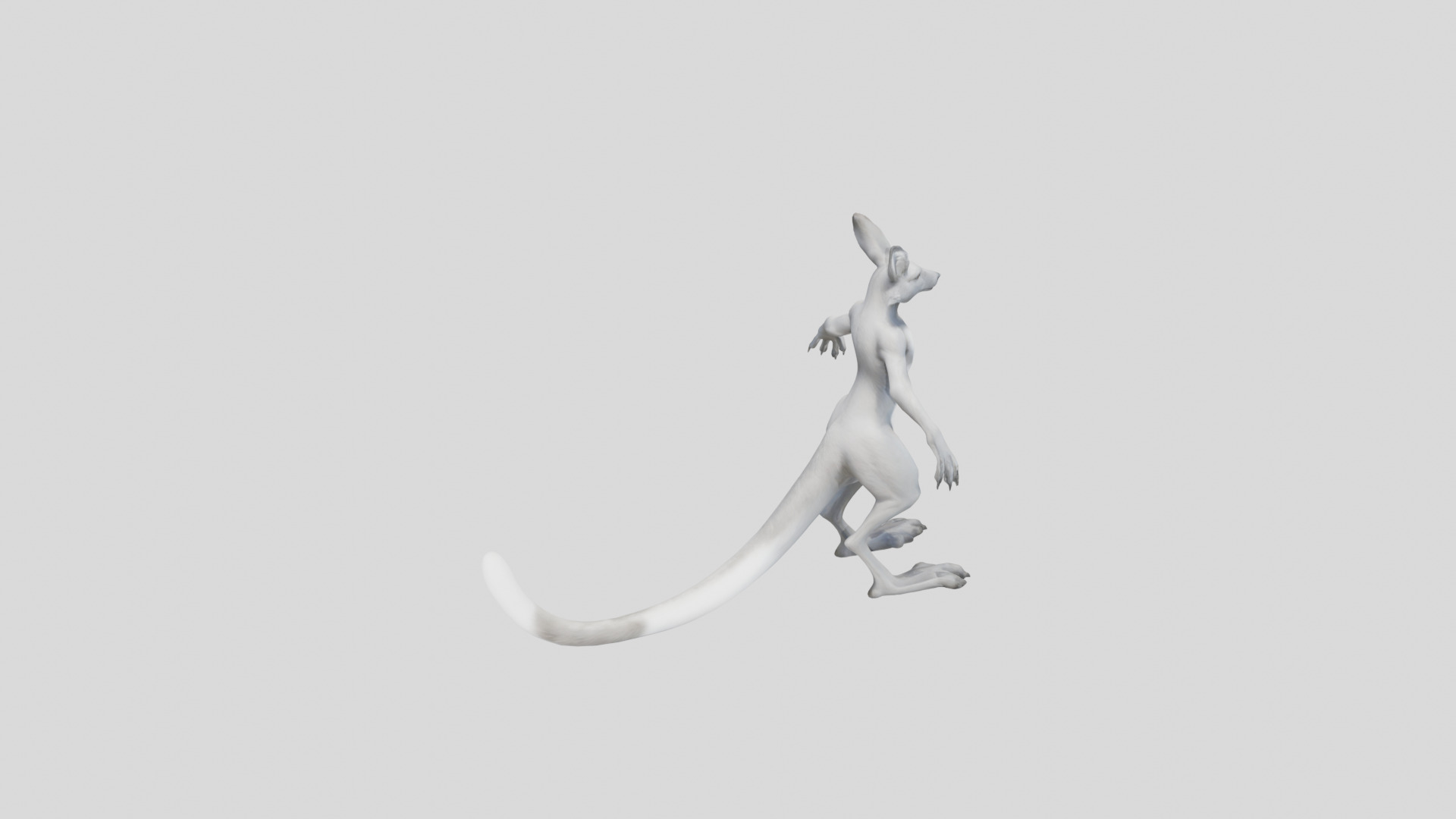 Anthro Kangaroo Fox Character Low-poly 3D model_12