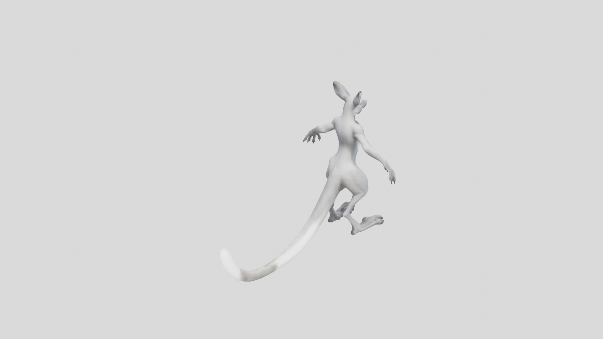 Anthro Kangaroo Fox Character Low-poly 3D model_13