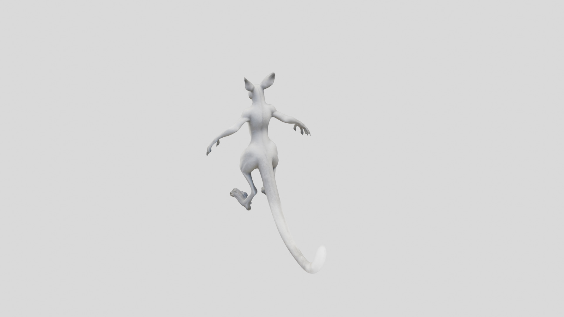 Anthro Kangaroo Fox Character Low-poly 3D model_1
