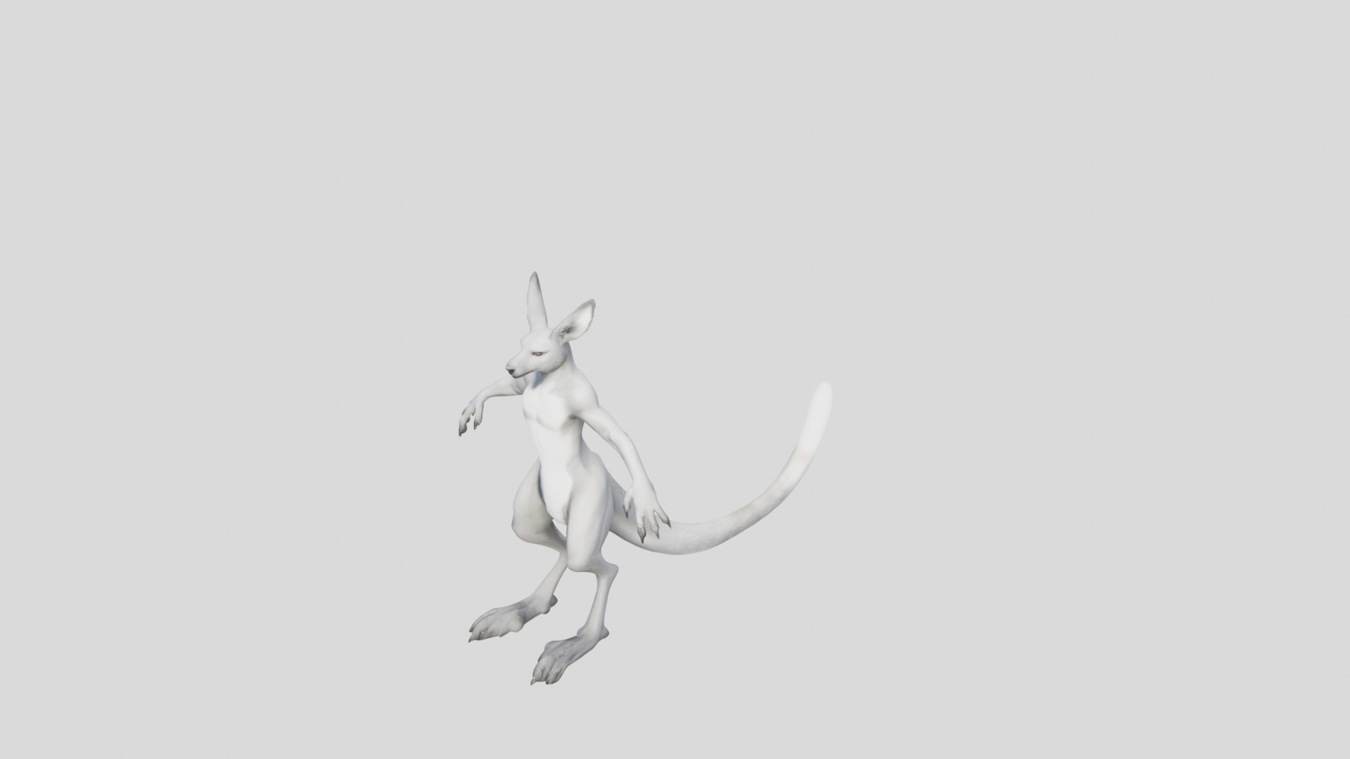 Anthro Kangaroo Fox Character Low-poly 3D model_6