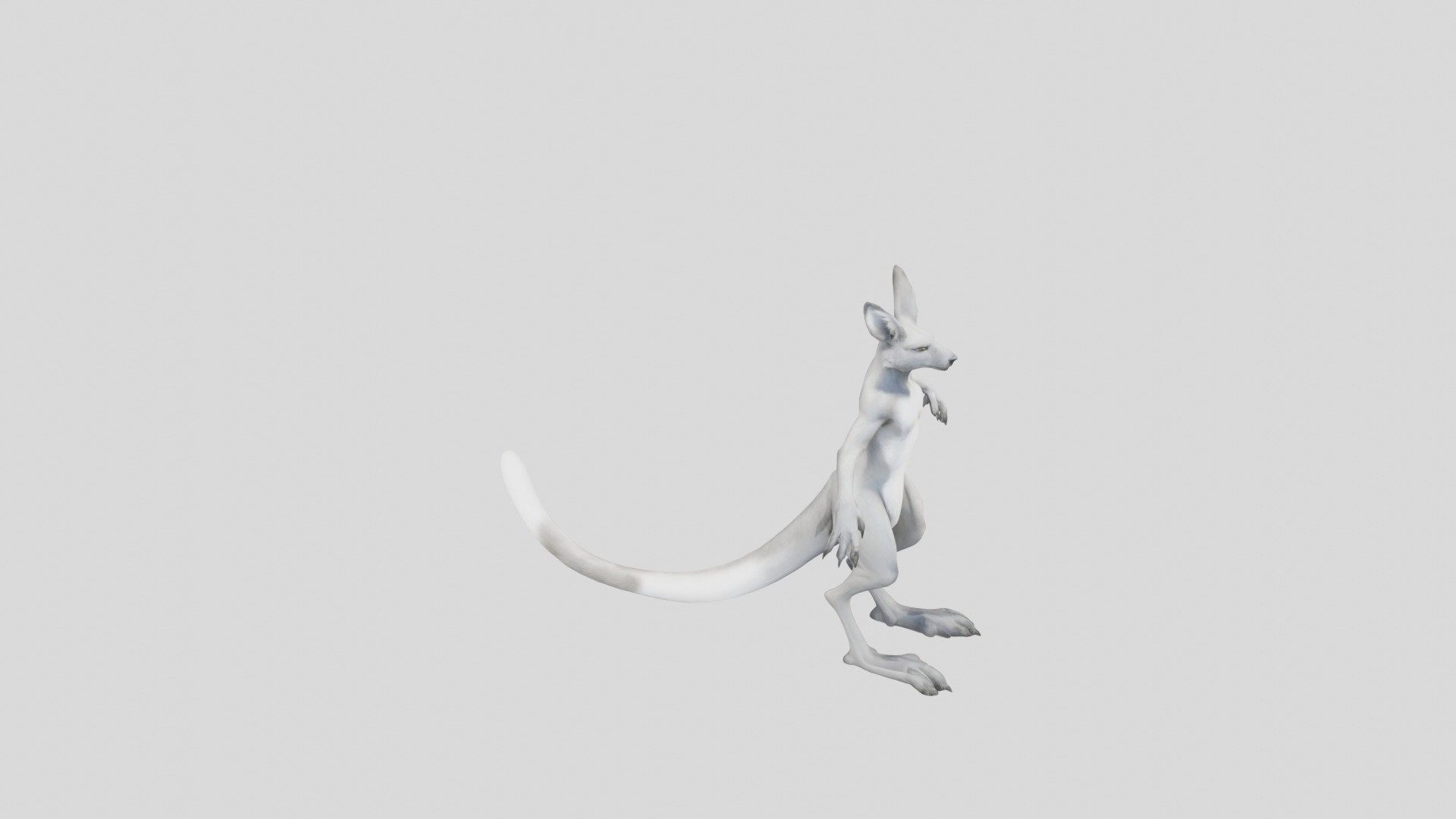 Anthro Kangaroo Fox Character Low-poly 3D model_10