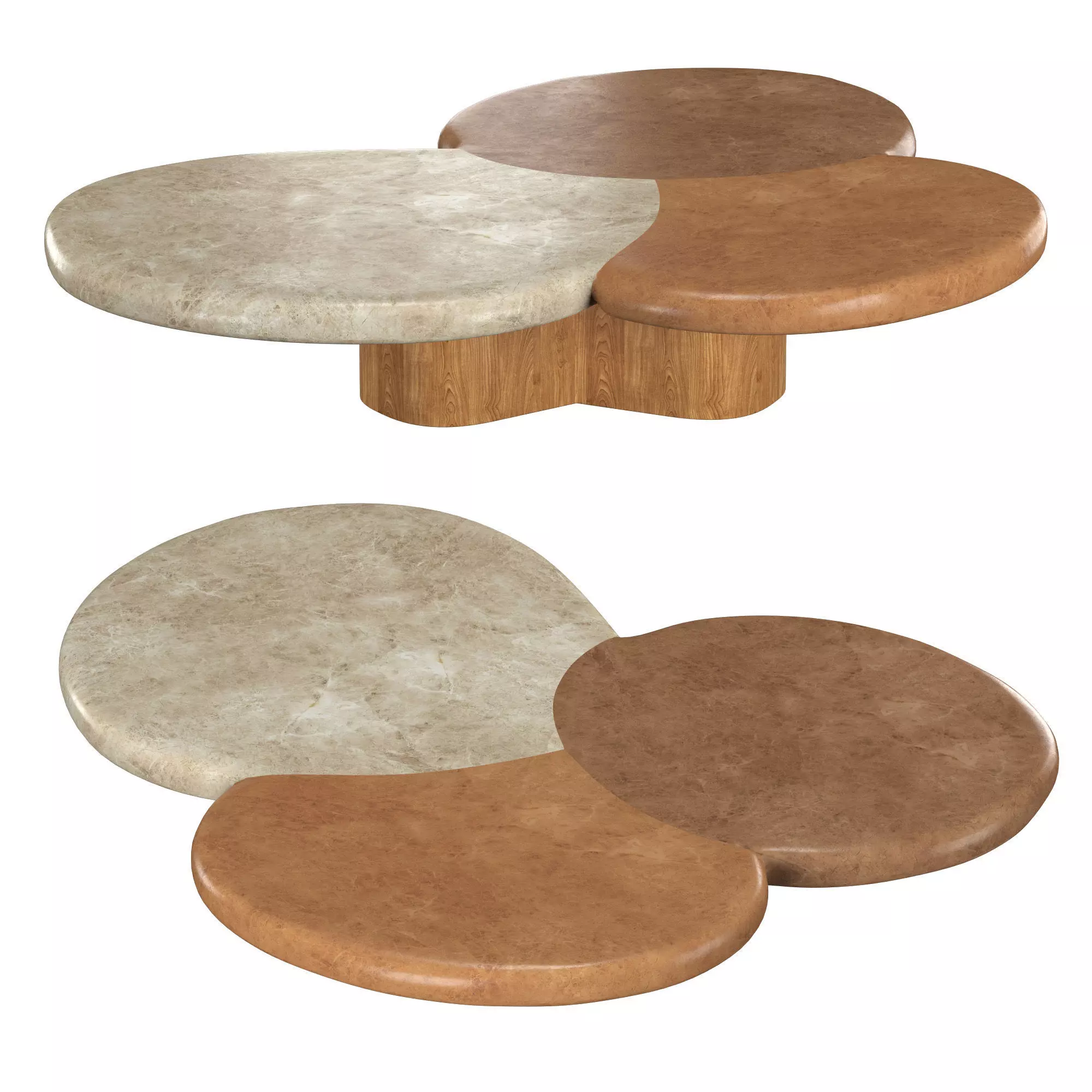 eclipse low table triple 3D model