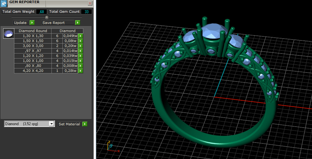 Ring N012844 3D print model_9