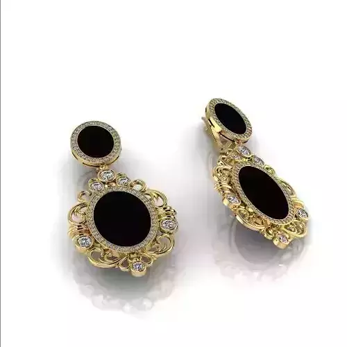 Earrings with patterns N012843