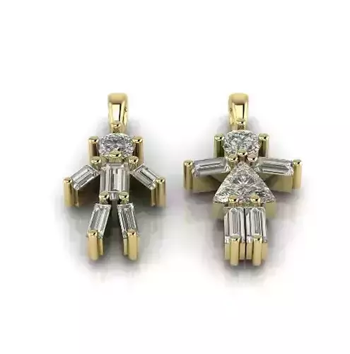 Pendant Boy and girl N012837