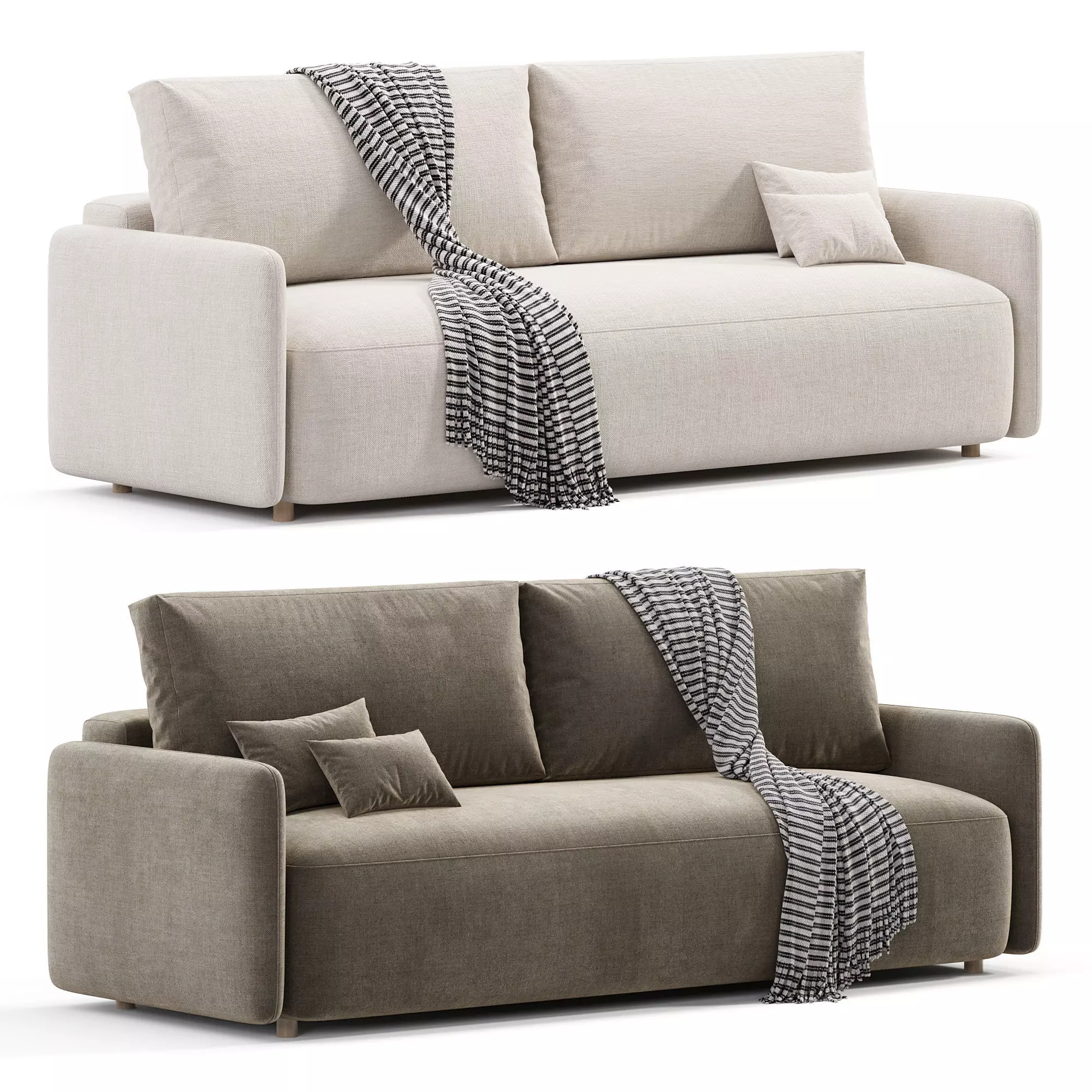 Sofa Sannes Low-poly 3D model