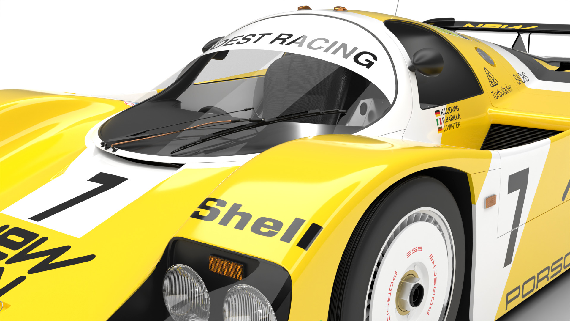 Porsche 956 Group C 1982 NewMan Joest Racing 3d model 3D model_16
