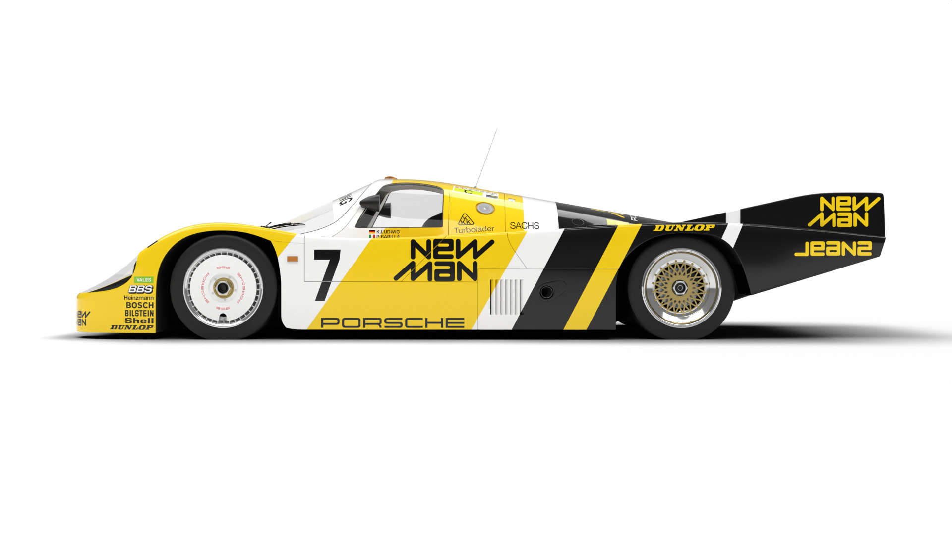 Porsche 956 Group C 1982 NewMan Joest Racing 3d model 3D model_10