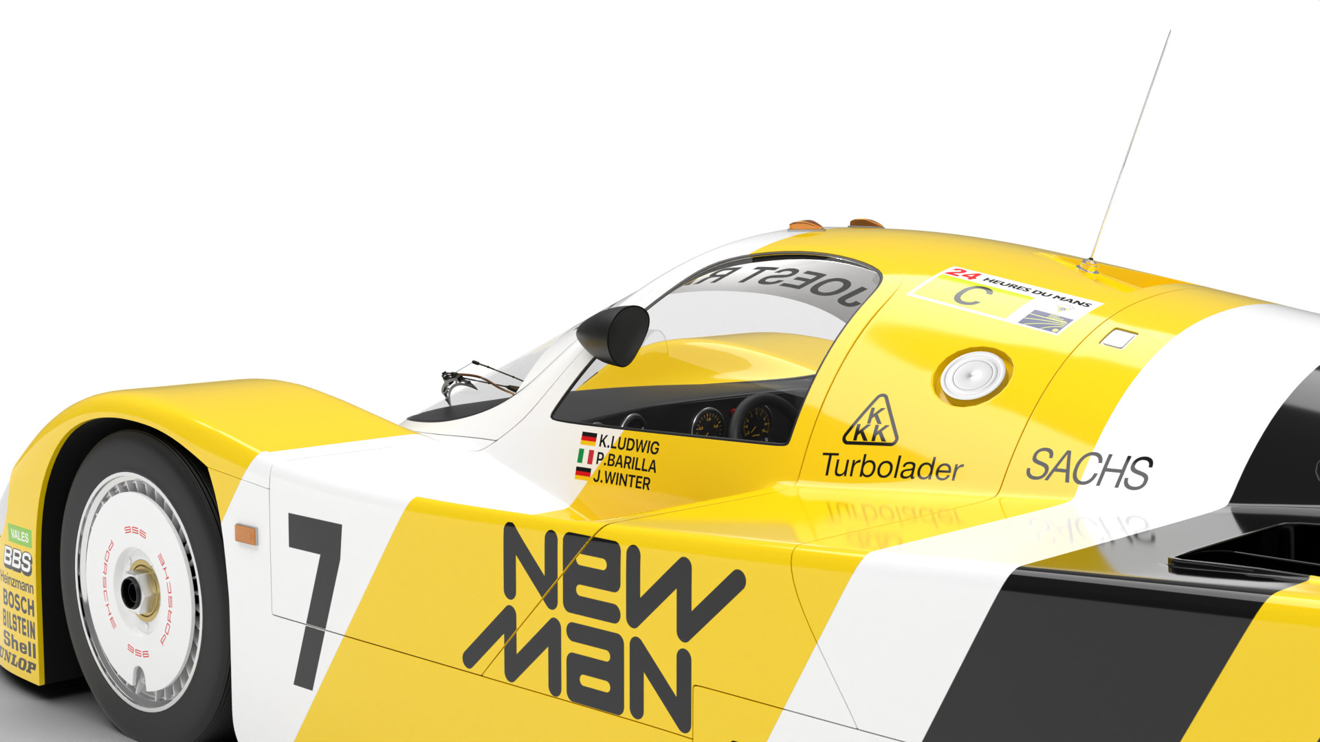 Porsche 956 Group C 1982 NewMan Joest Racing 3d model 3D model_15