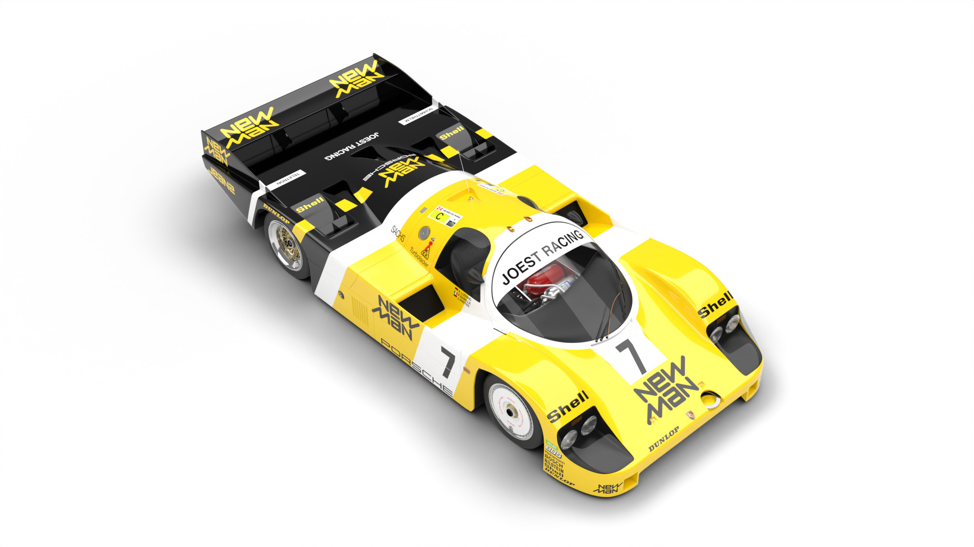 Porsche 956 Group C 1982 NewMan Joest Racing 3d model 3D model_8
