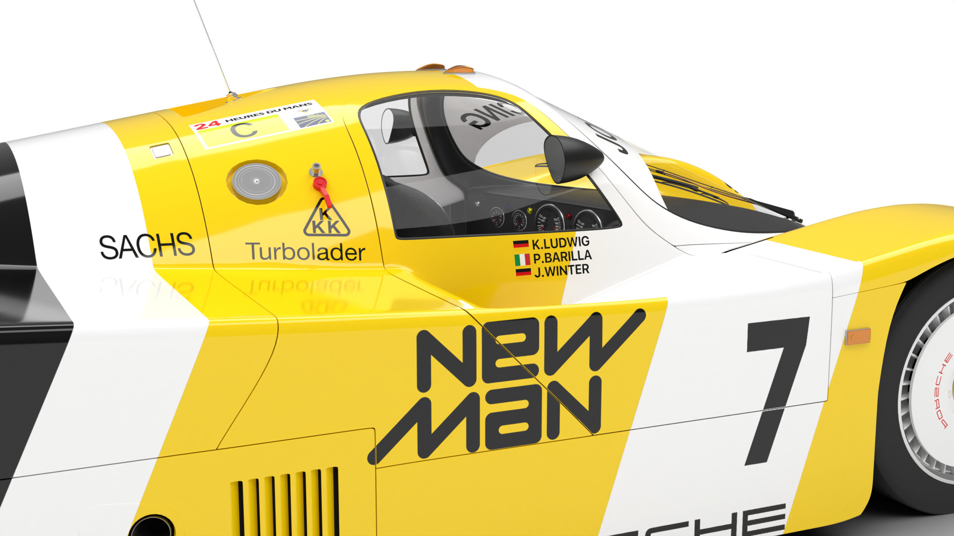 Porsche 956 Group C 1982 NewMan Joest Racing 3d model 3D model_7