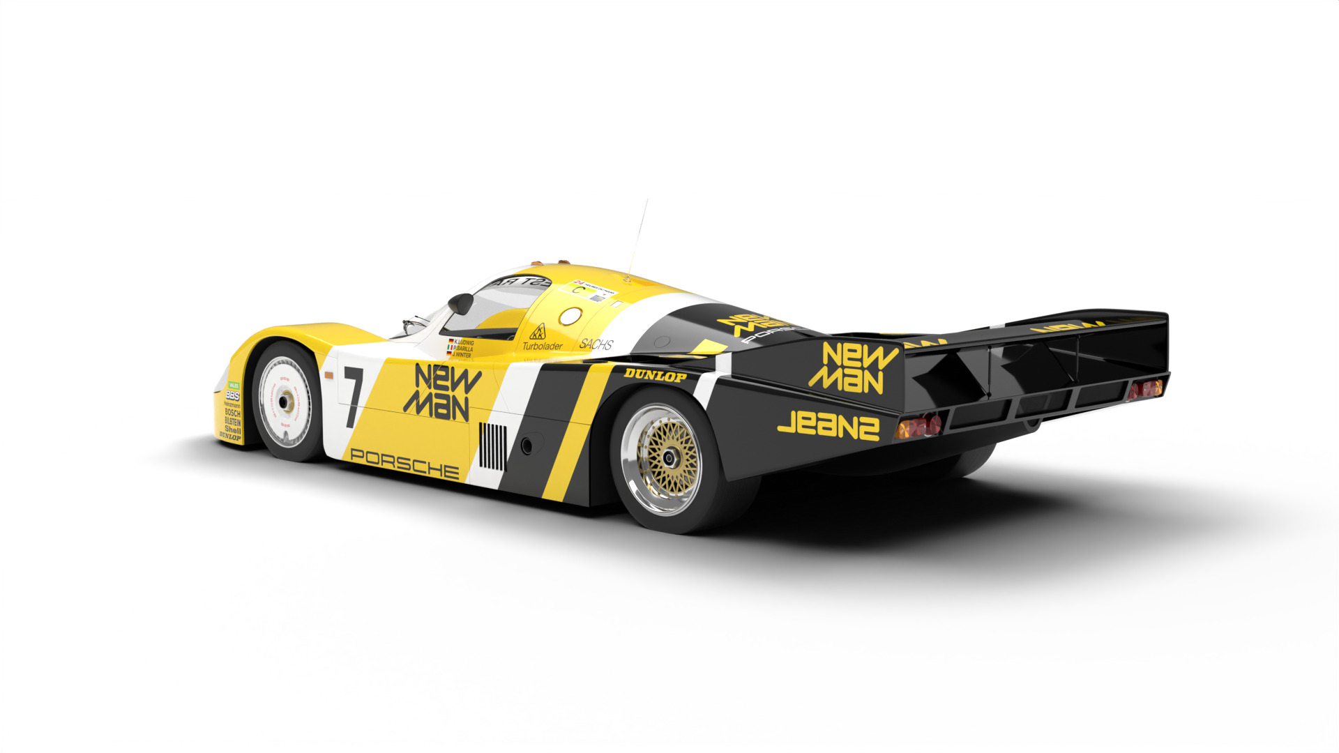 Porsche 956 Group C 1982 NewMan Joest Racing 3d model 3D model_1