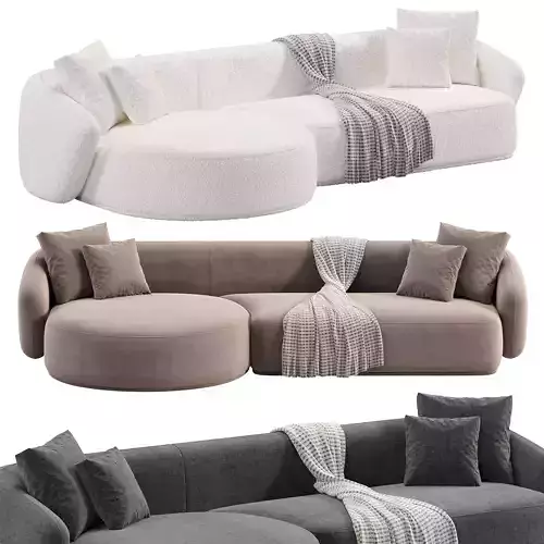 Capsule sofa Low-poly 3D model