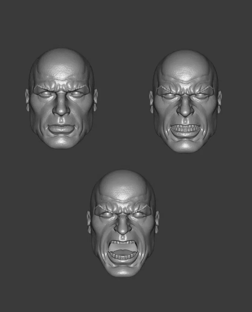 DC LEX LUTHOR EXPRESSIONS 3-PACK 3D print model