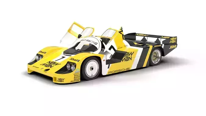 Porsche 956 Group C 1982 NewMan Joest Racing HQ 3d model  3D model