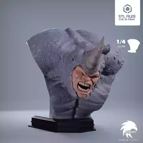 Rhino - Spider-Man  Premium Bust Line 3D print model