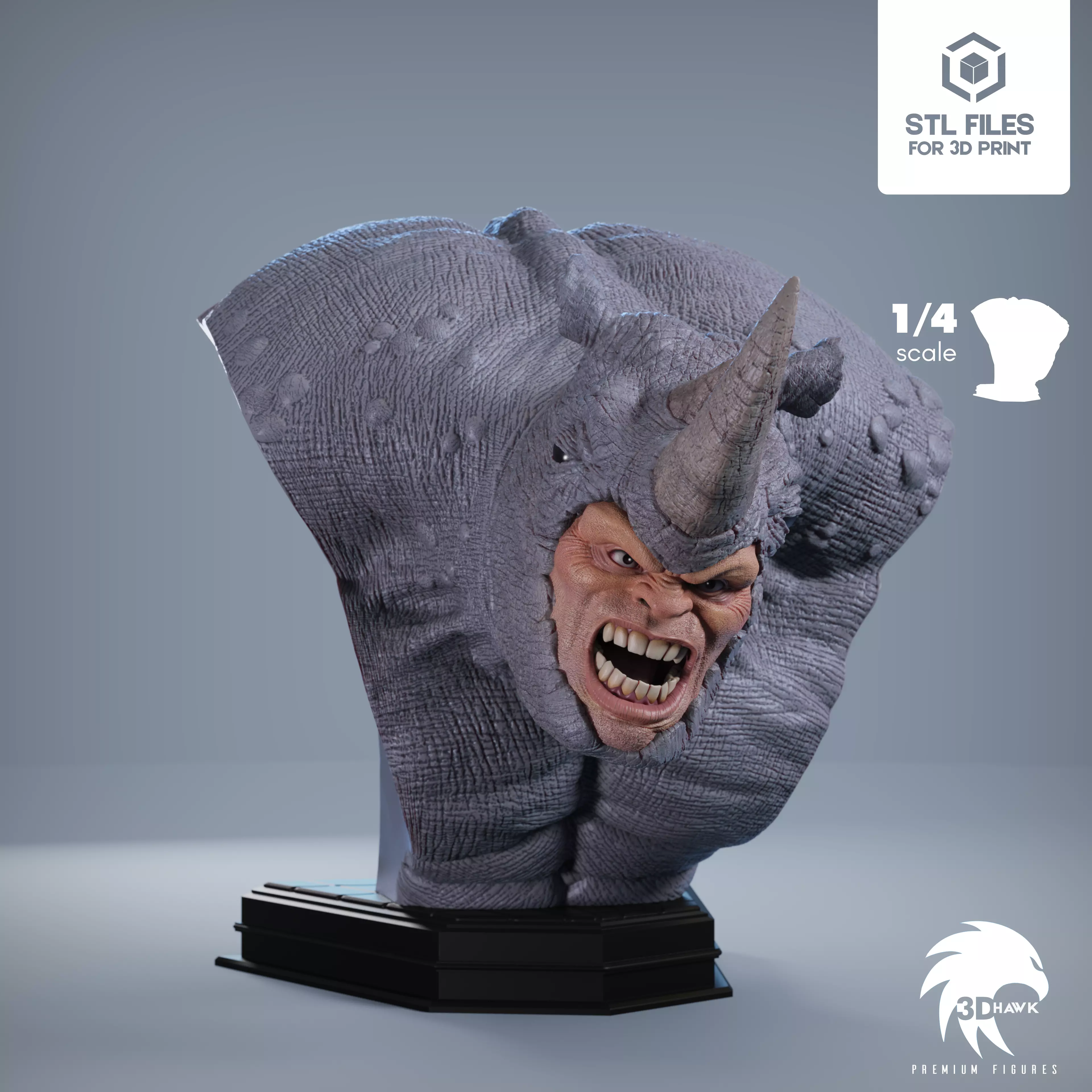 Rhino - Spider-Man Premium Bust Line 3D print model