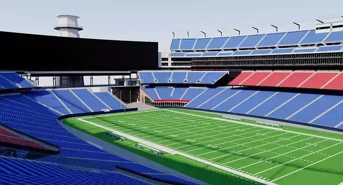 Gillette Stadium - Boston - New England Patriots - USA 3D model