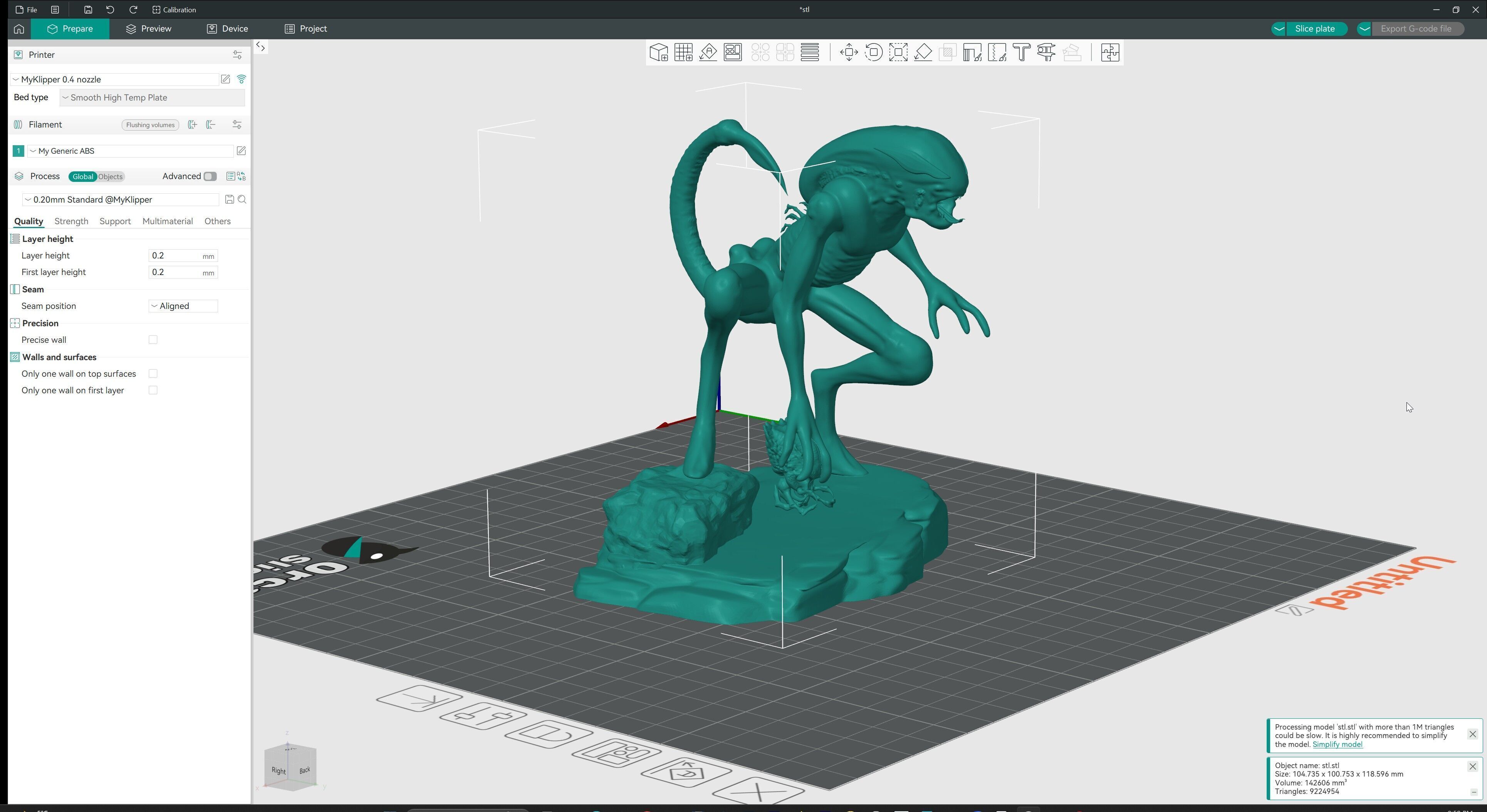 Alien Monster Statue 3D print model_8
