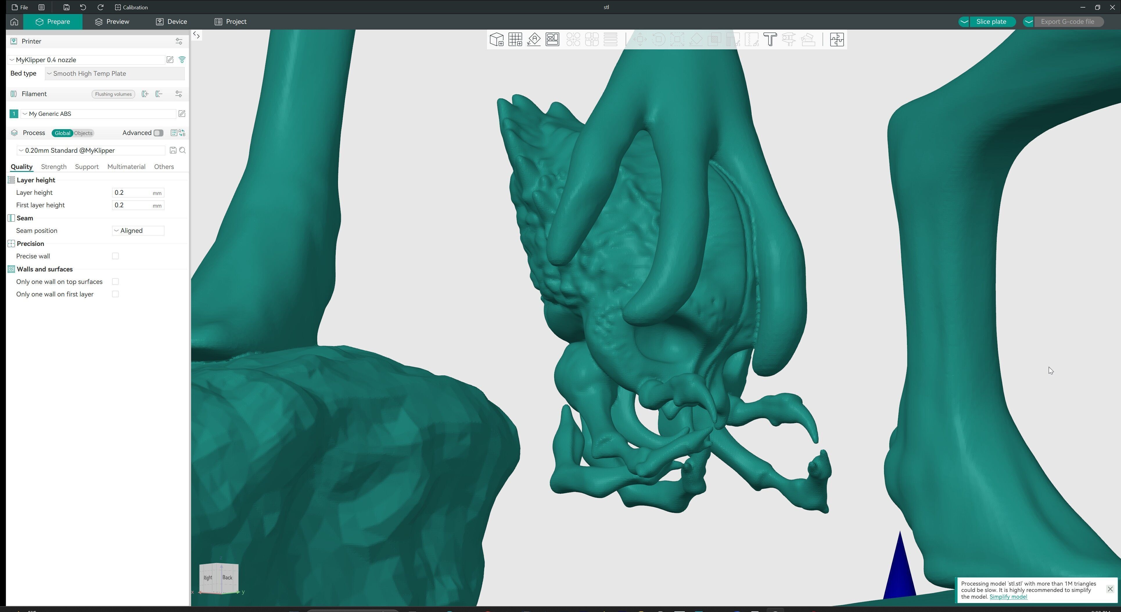 Alien Monster Statue 3D print model_14