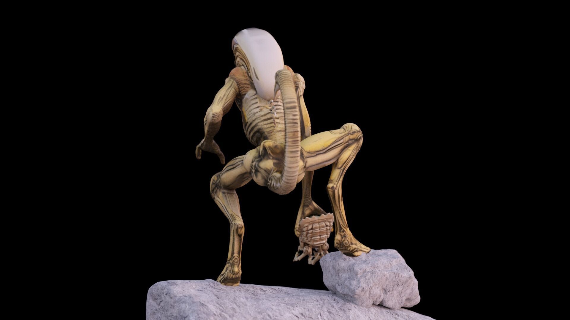 Alien Monster Statue 3D print model_6