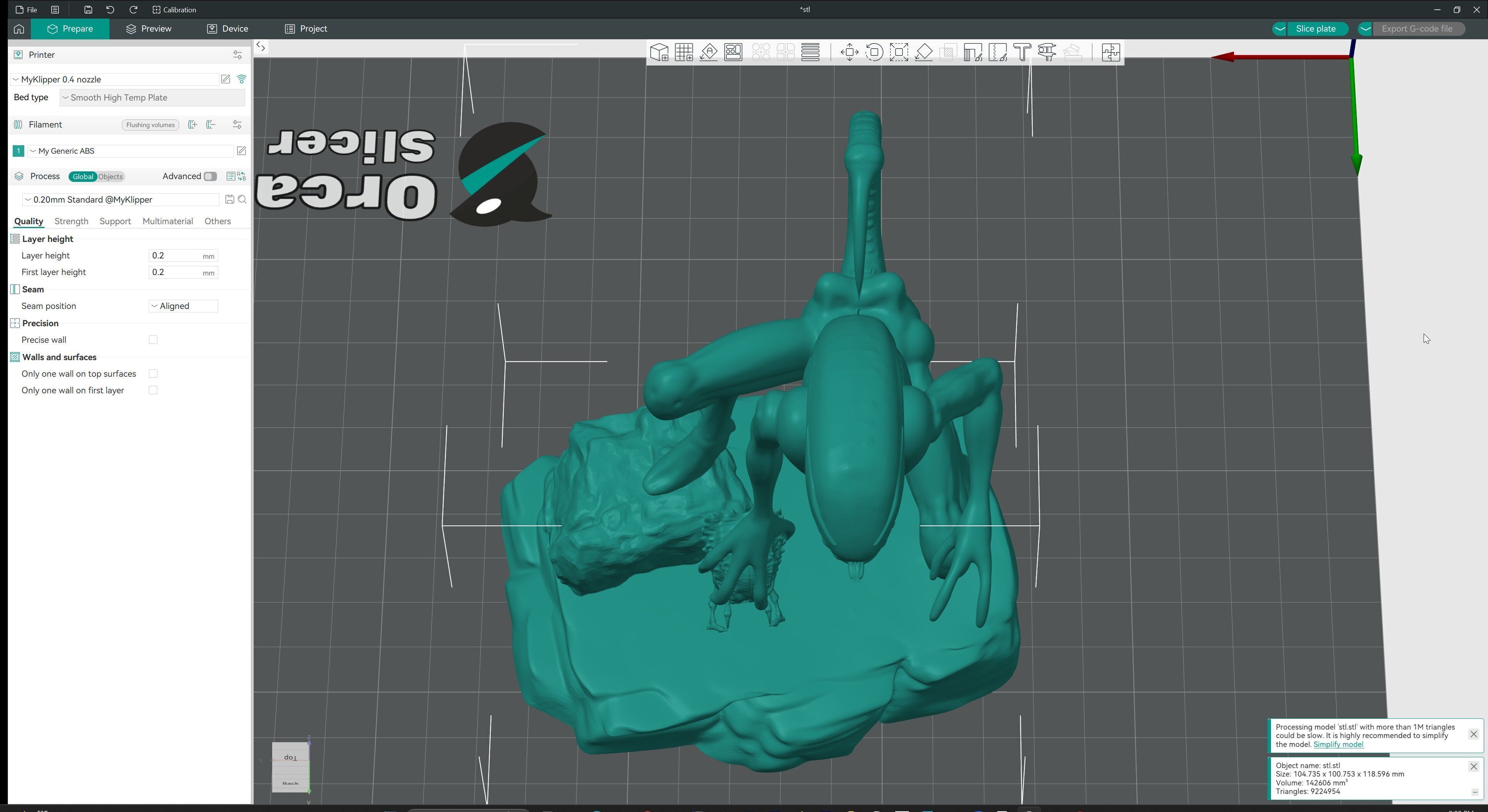 Alien Monster Statue 3D print model_11