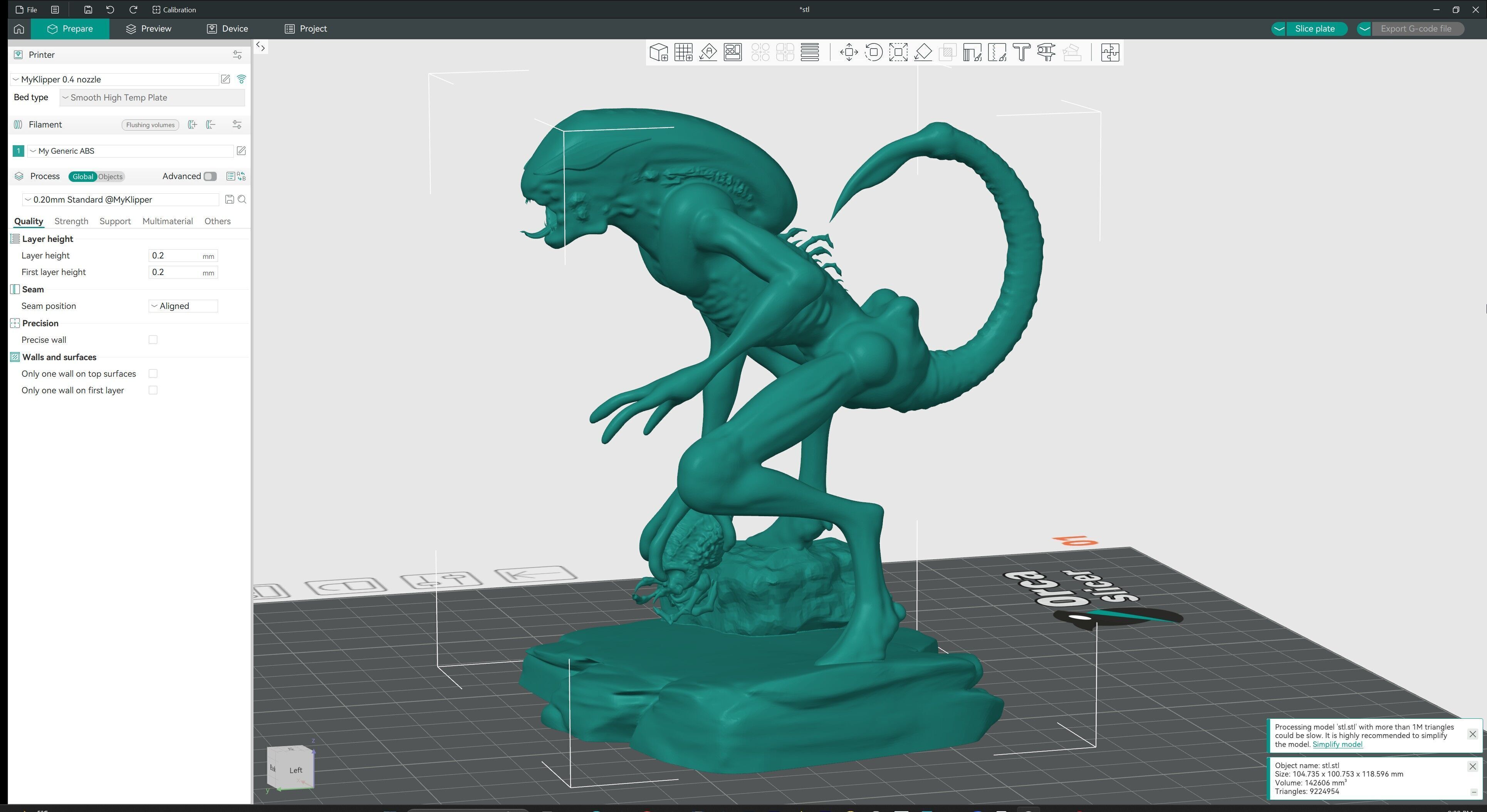 Alien Monster Statue 3D print model_10