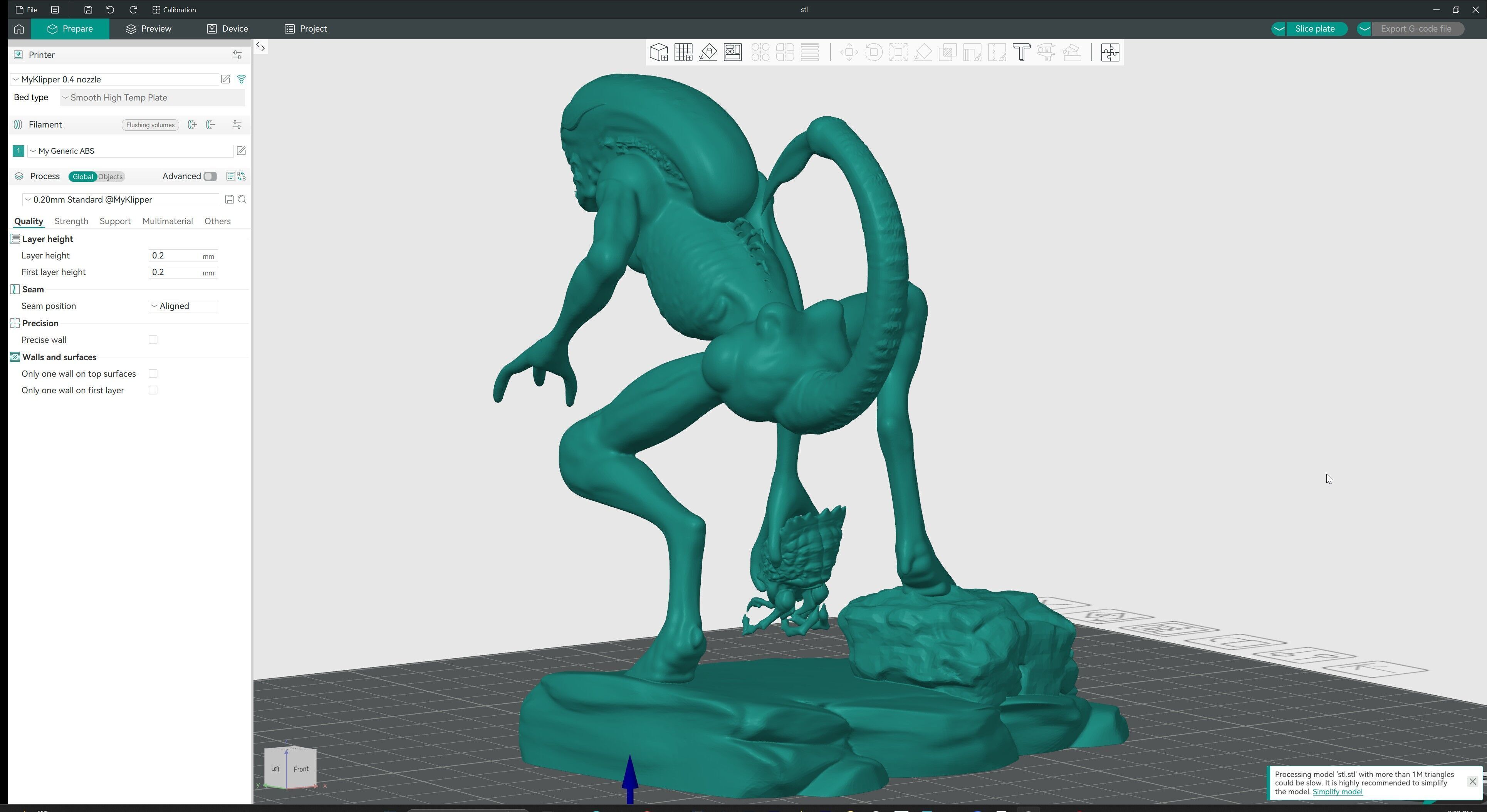 Alien Monster Statue 3D print model_16