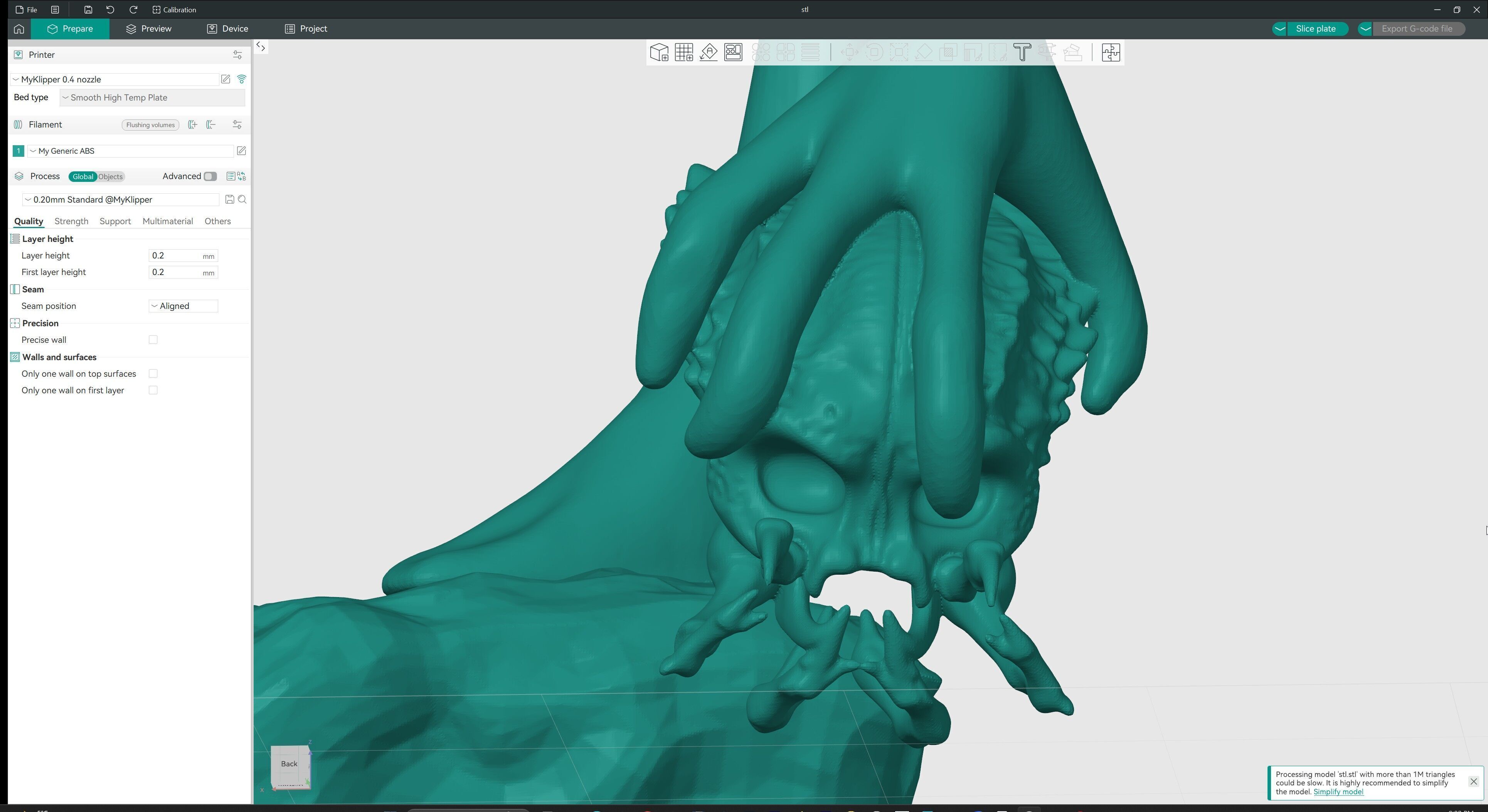 Alien Monster Statue 3D print model_15