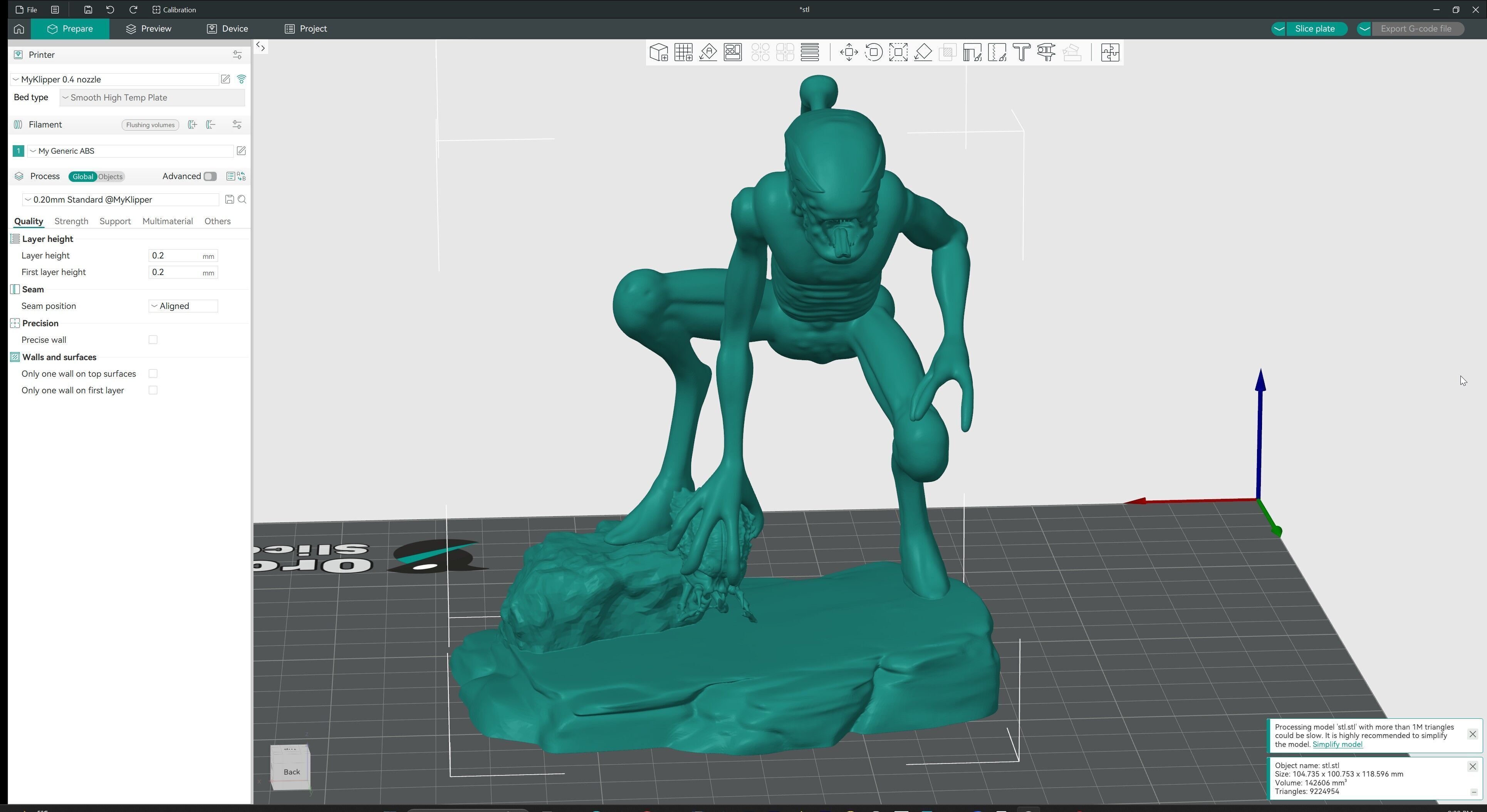 Alien Monster Statue 3D print model_9