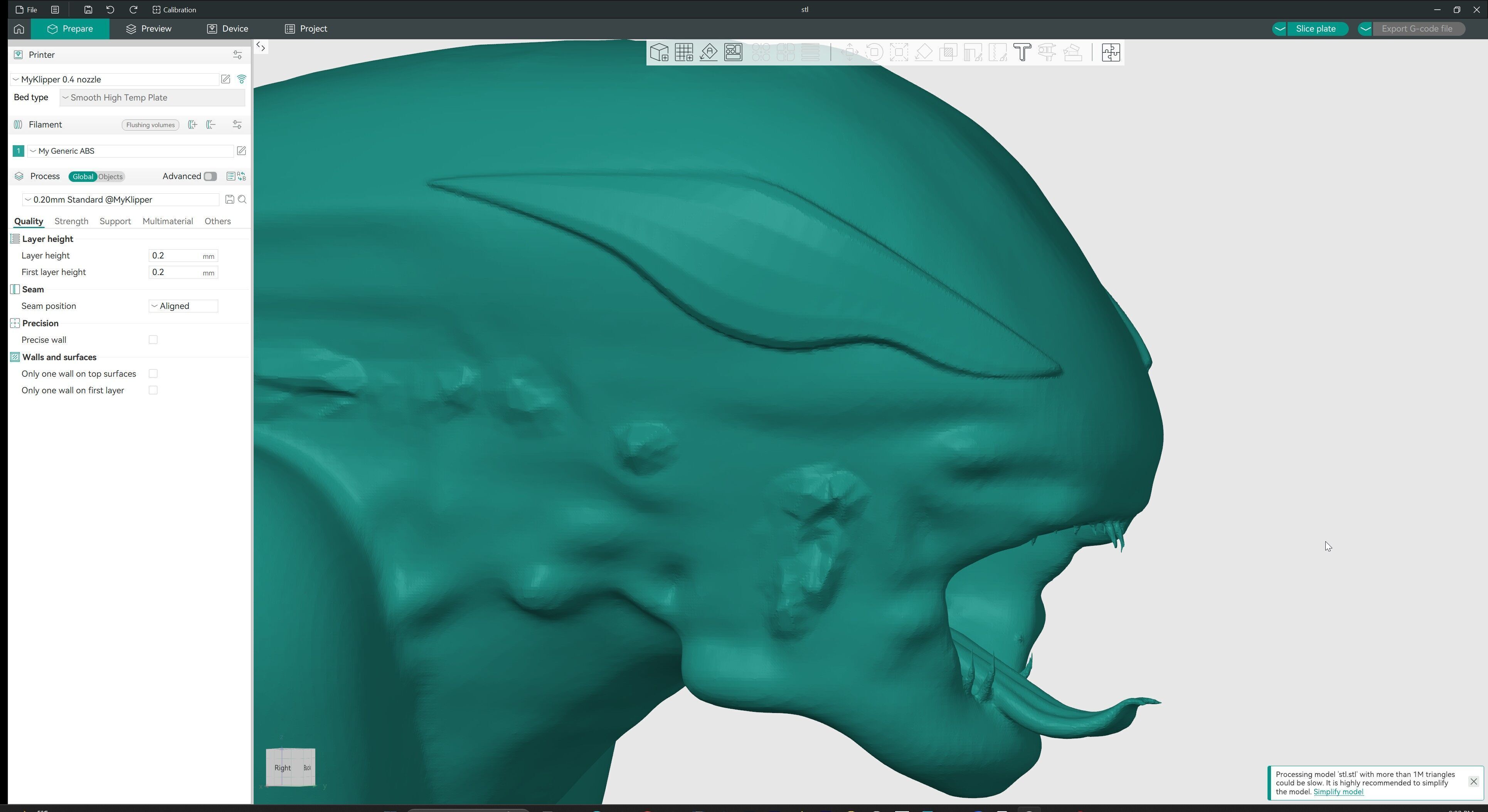 Alien Monster Statue 3D print model_13