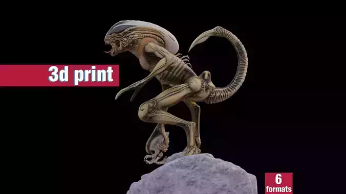Alien Monster Statue  3D print model