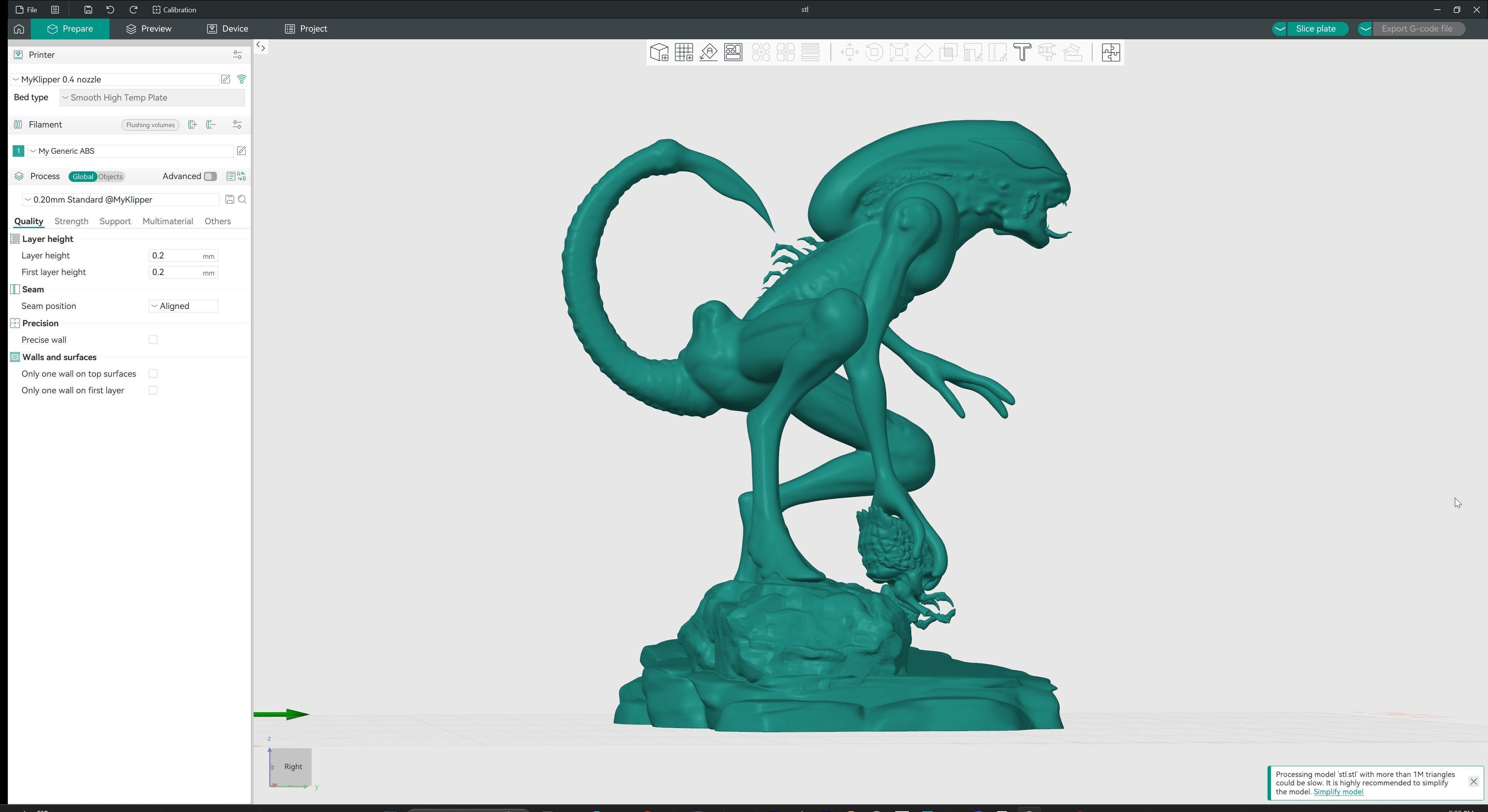 Alien Monster Statue 3D print model_18