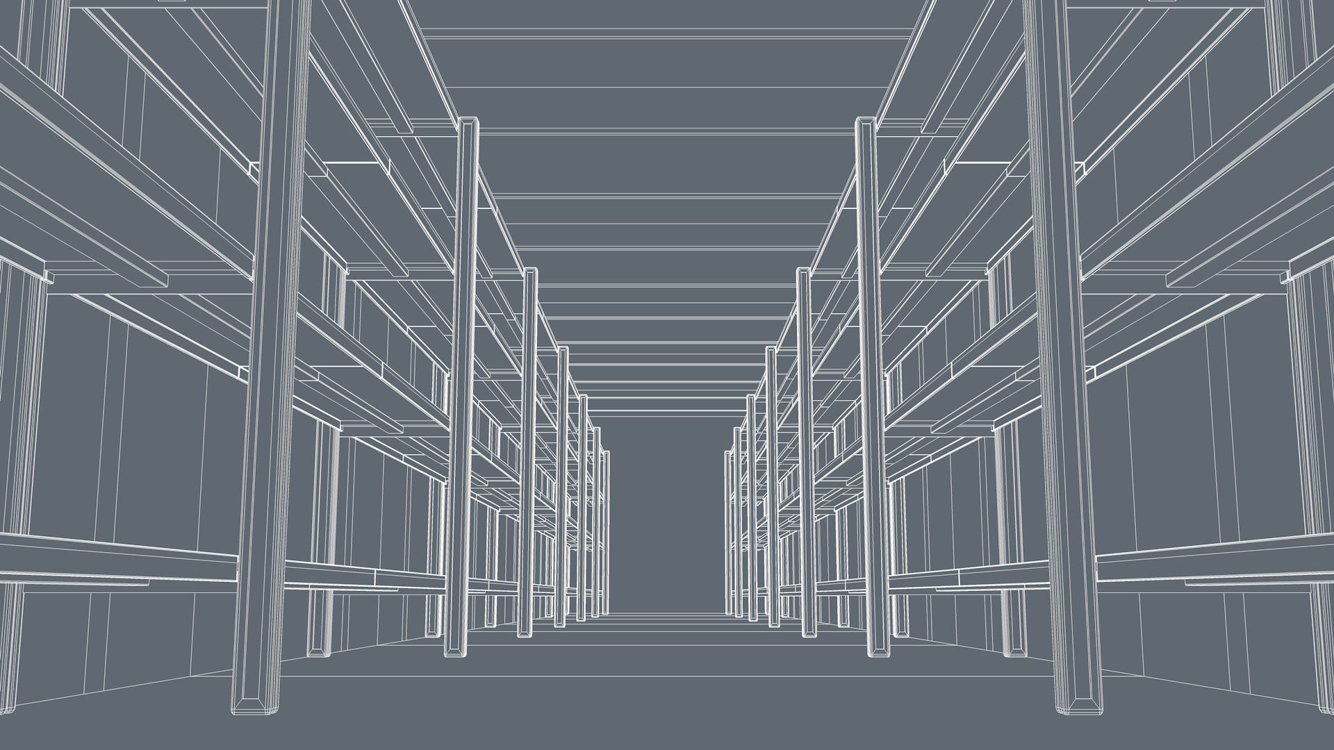 Empty Storage Room 3D model_7